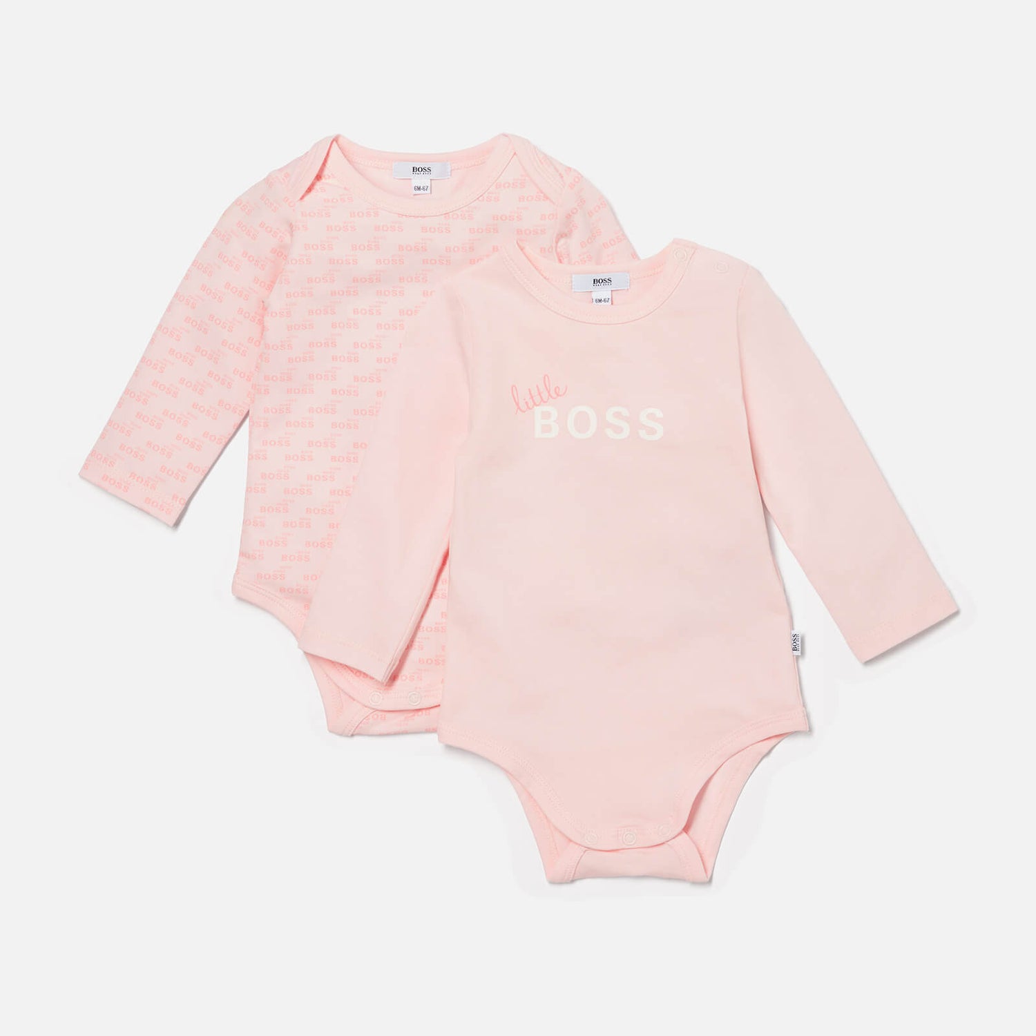 Hugo Boss Baby Bodysuits - Set Of 2 - Pink Pale