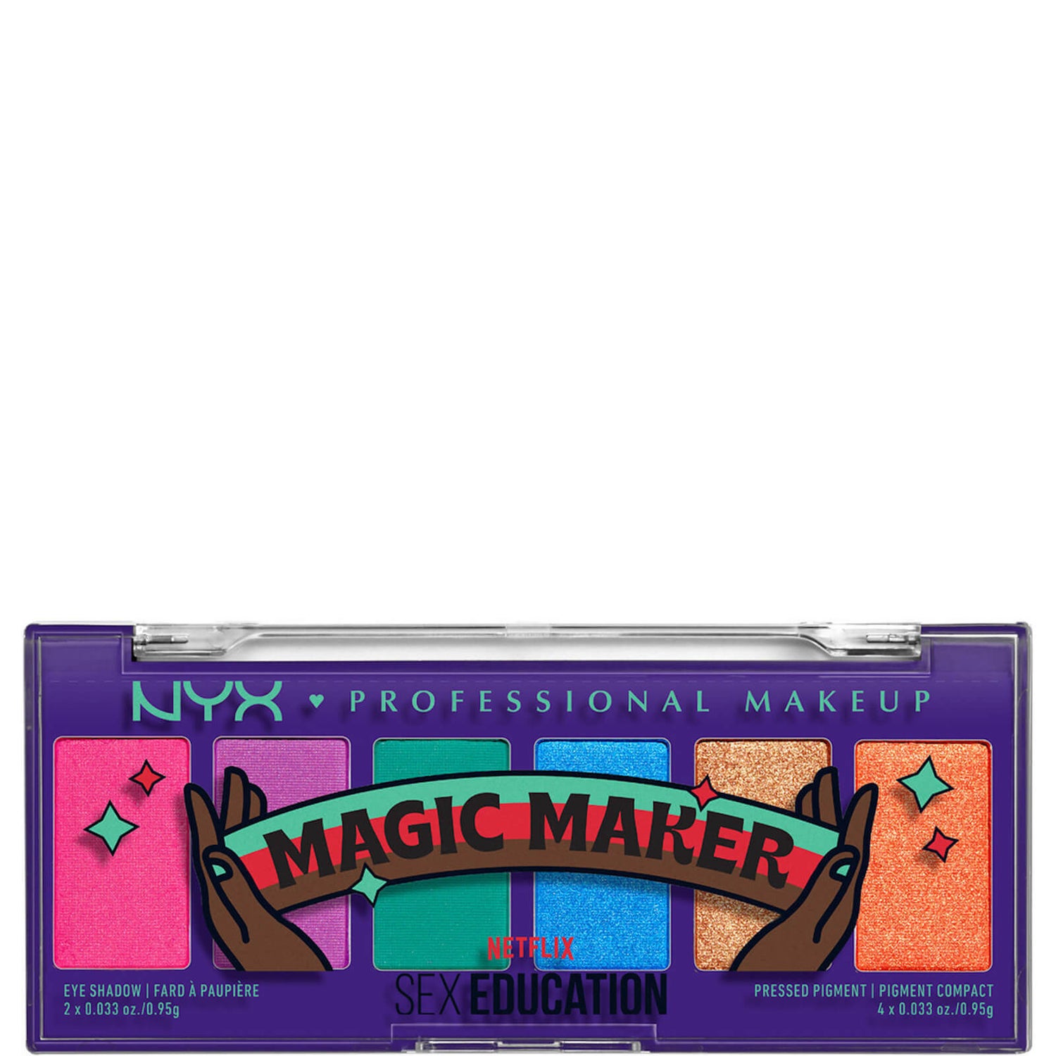 Paleta de umbre NYX Professional Makeup x Netflix's Sex Education ediție limitată "Magic Maker