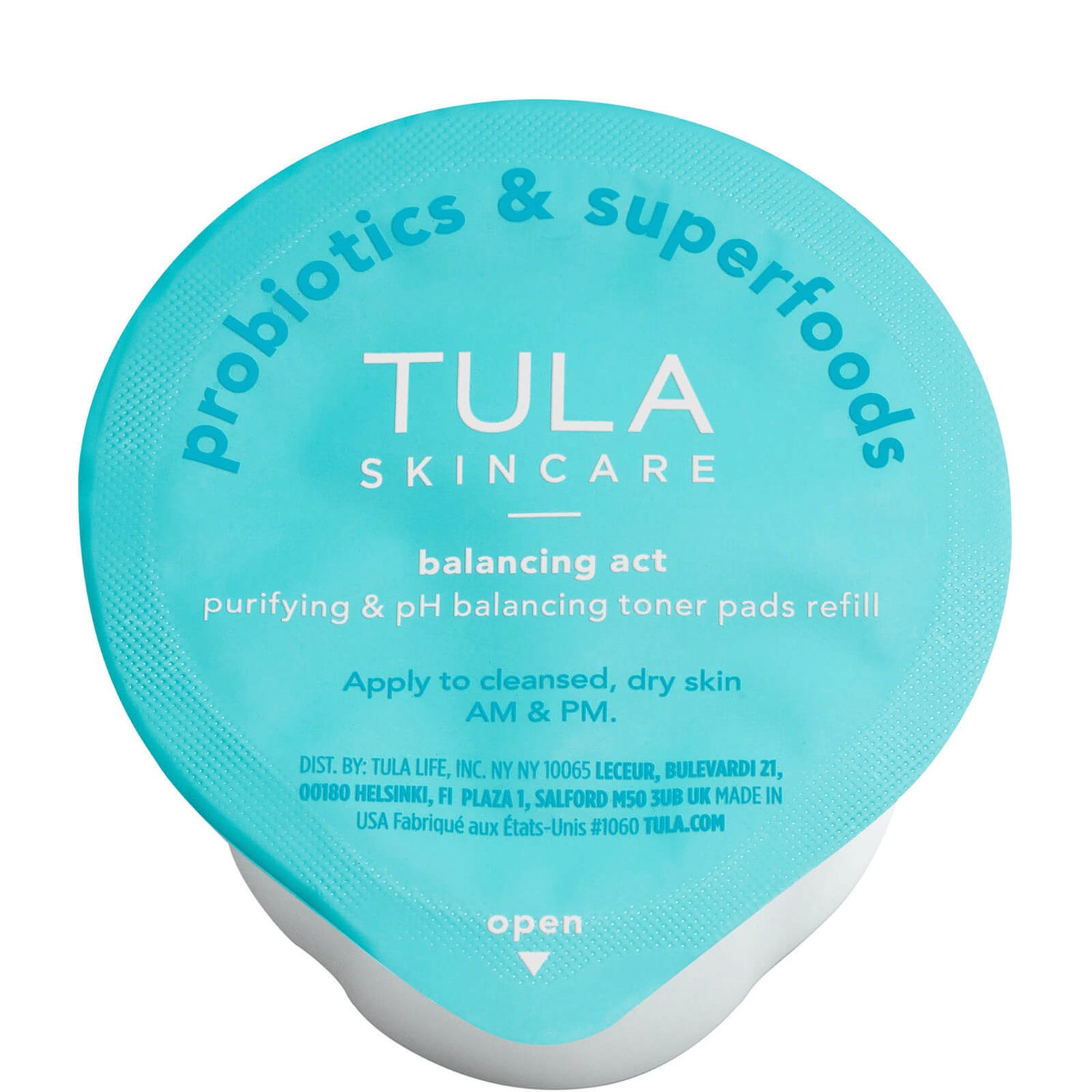 TULA Skincare Balancing Act Purifying pH Balancing Biodegradable Toner Pads Refill 60 count
