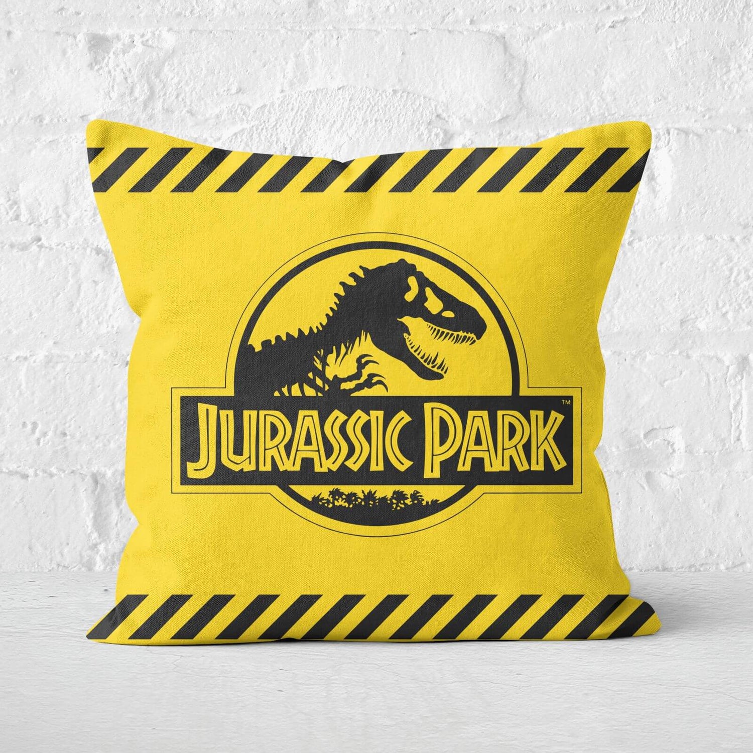 Cojín cuadrado con cinta adhesiva de Jurassic Park