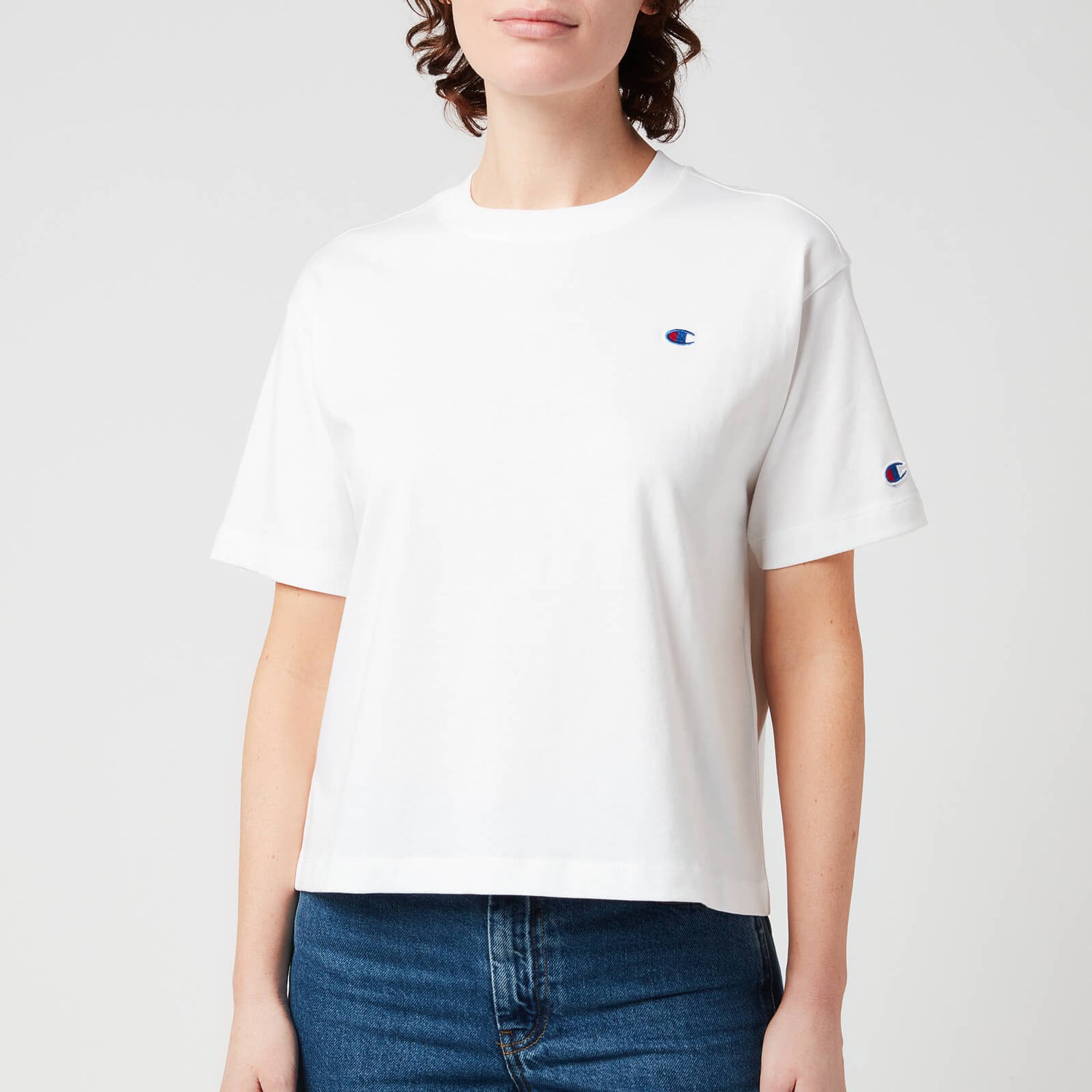 Champion Women's Cropped Crewneck T-Shirt - White