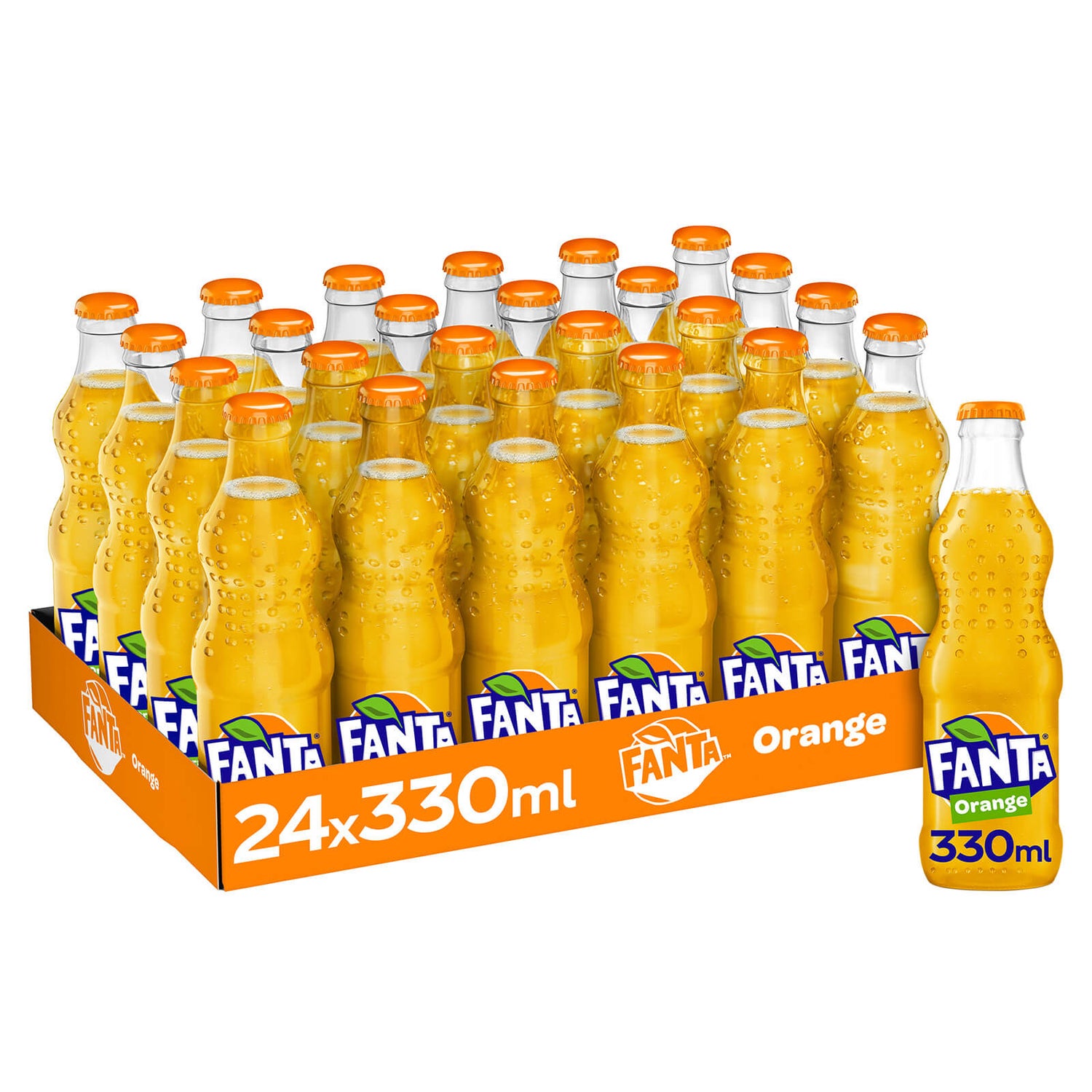 Fanta Orange 24 x 330ml Glass Bottles