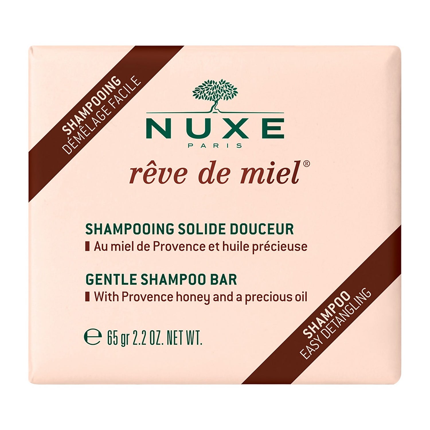 Твердый шампунь для волос NUXE Gentle Solid Shampoo, Rêve de Miel, 65 г