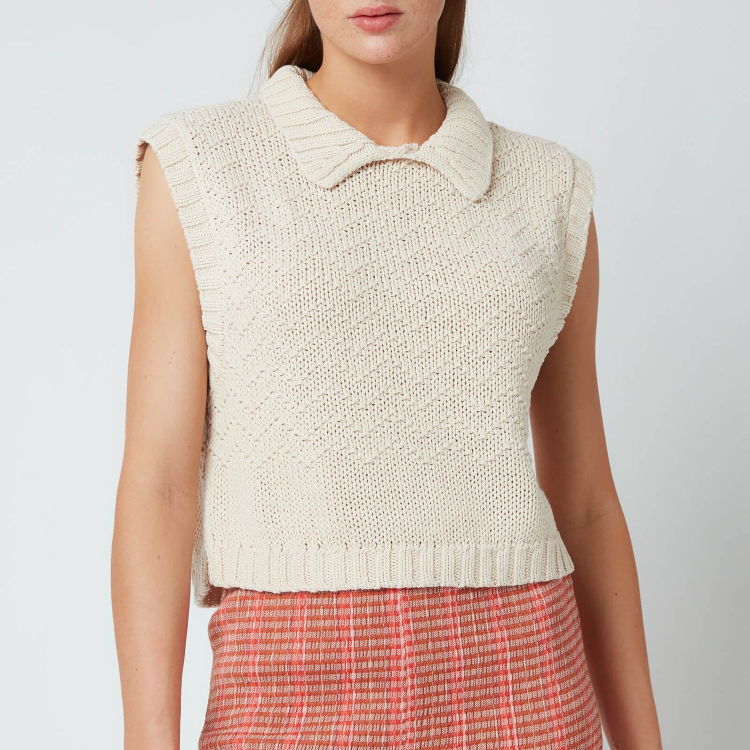 Free People Women's Winding Road Sweater Vest - Natural - M