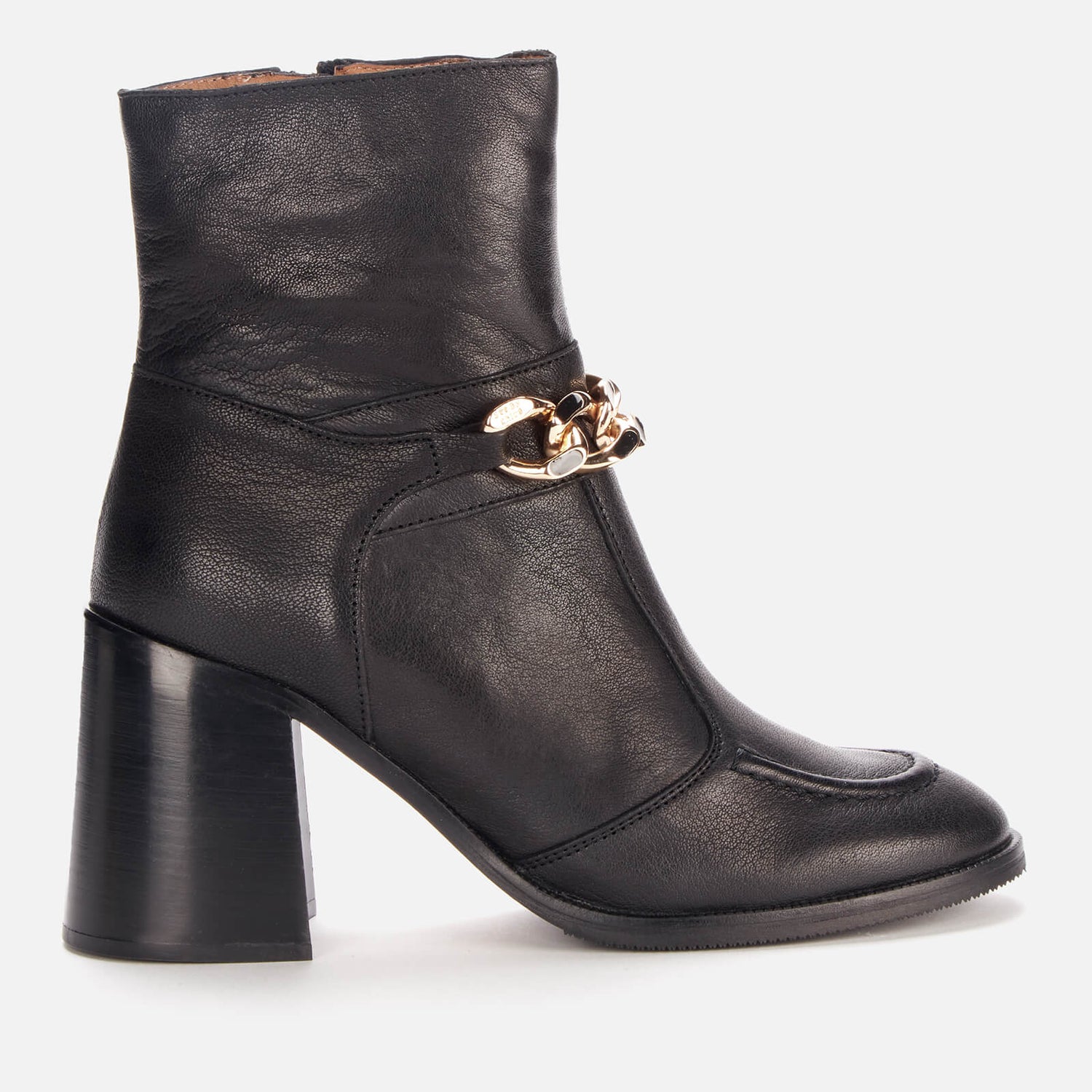 See By Chloé Women's Mahe Leather Heeled Boots - Black
