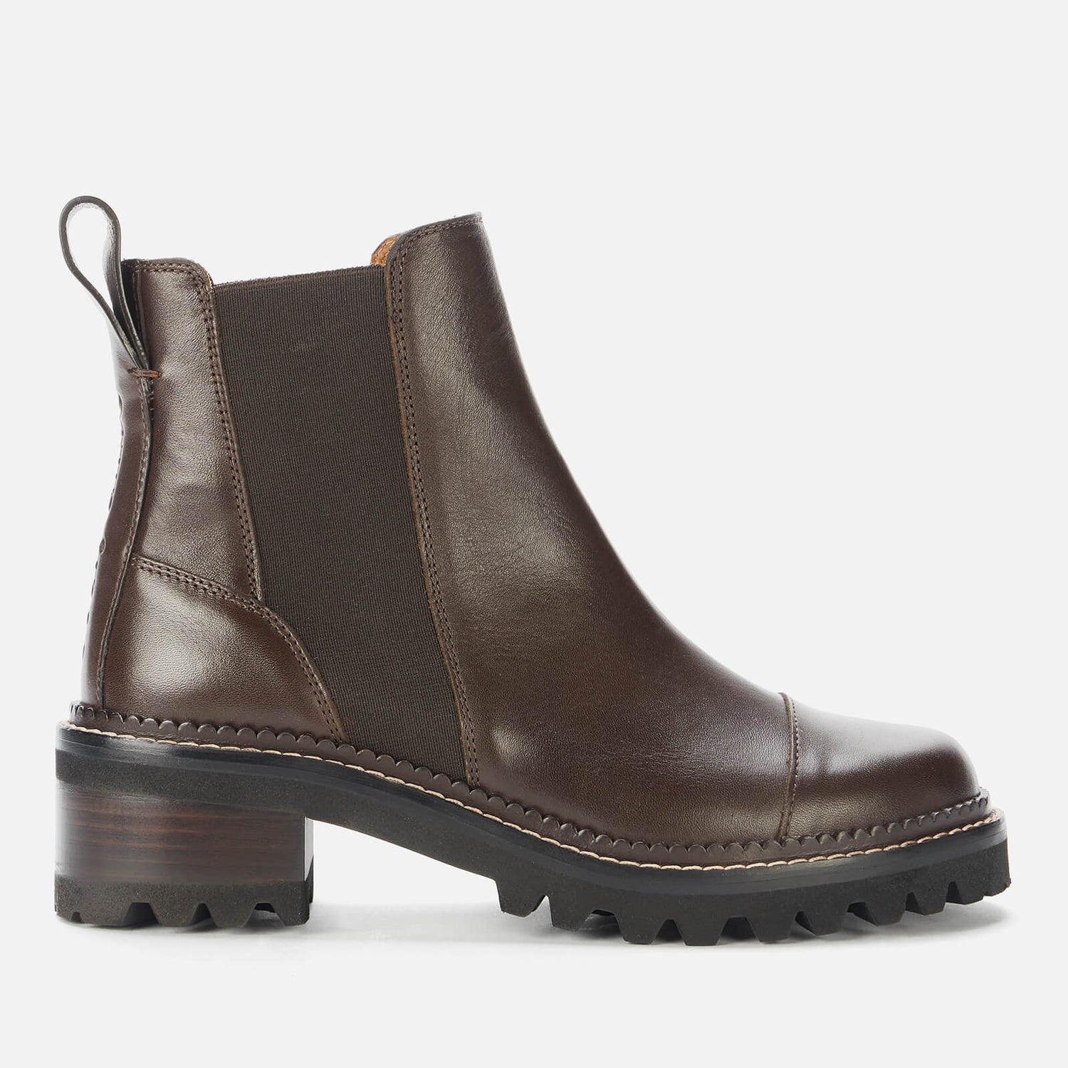 See By Chloé Women's Mallory Leather Chelsea Boots - Dark Brown