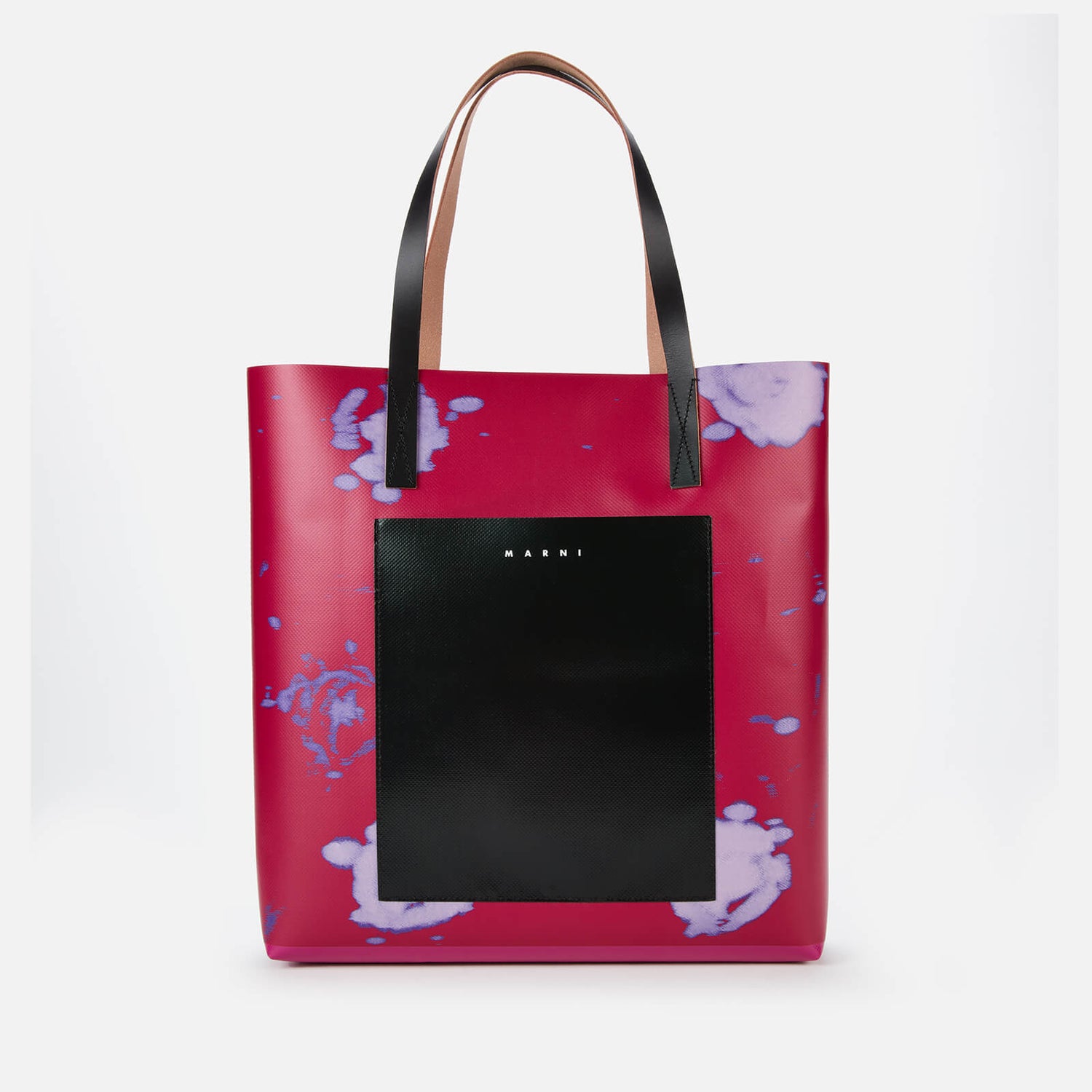 Marni Women's Pvc Faded Roses Bag - Raspberry/Black