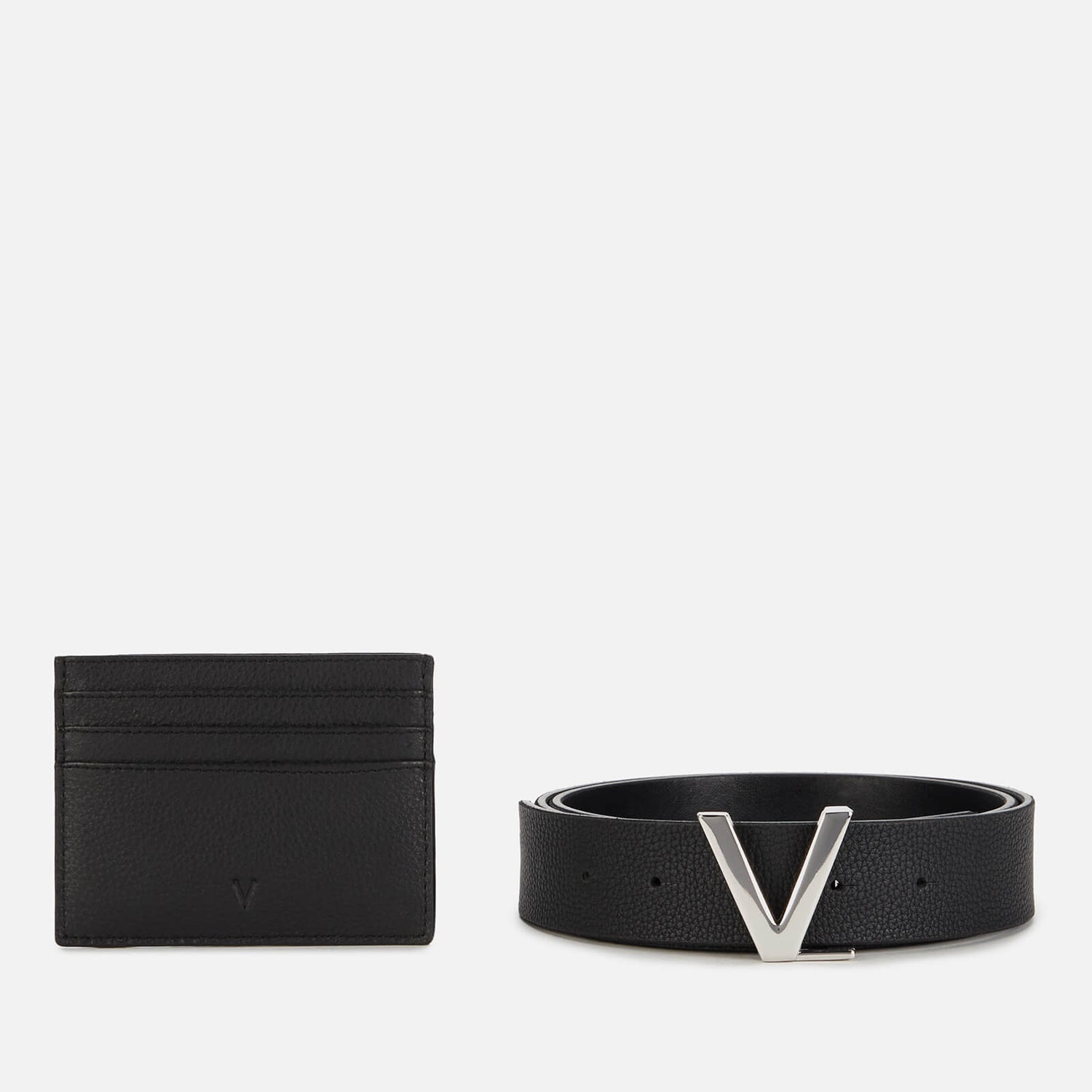 Valentino Bags Men's Mystery Belt And Credit Card Holder Set - Black