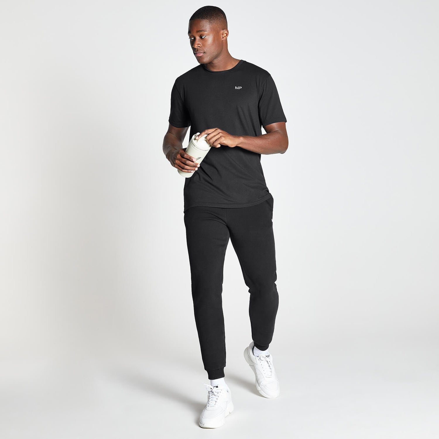 Tricou cu mânecă scurtă MP Essentials Drirelease pentru bărbați - negru