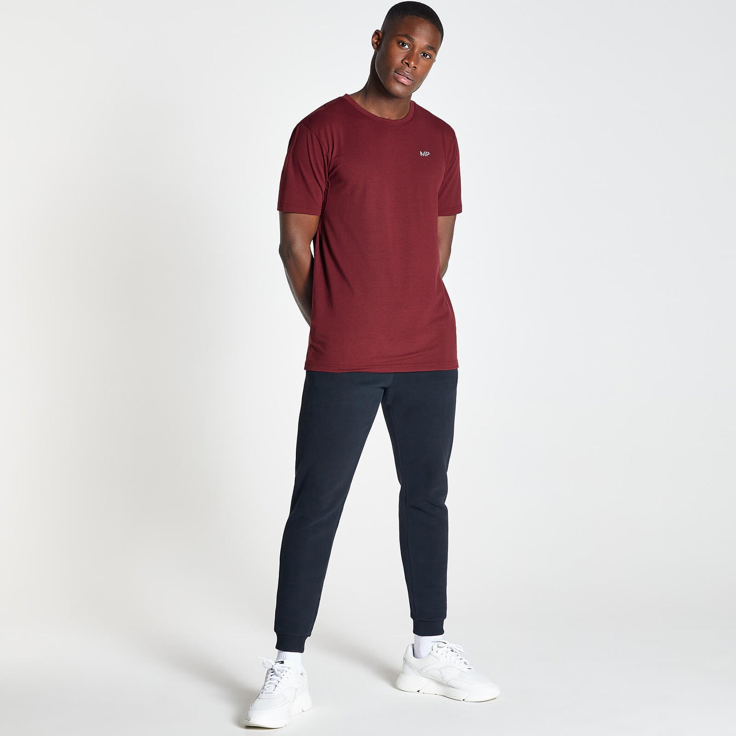 MP Essentials vyriški marškinėliai trumpomis rankovėmis Drirelease - Merlot - XS
