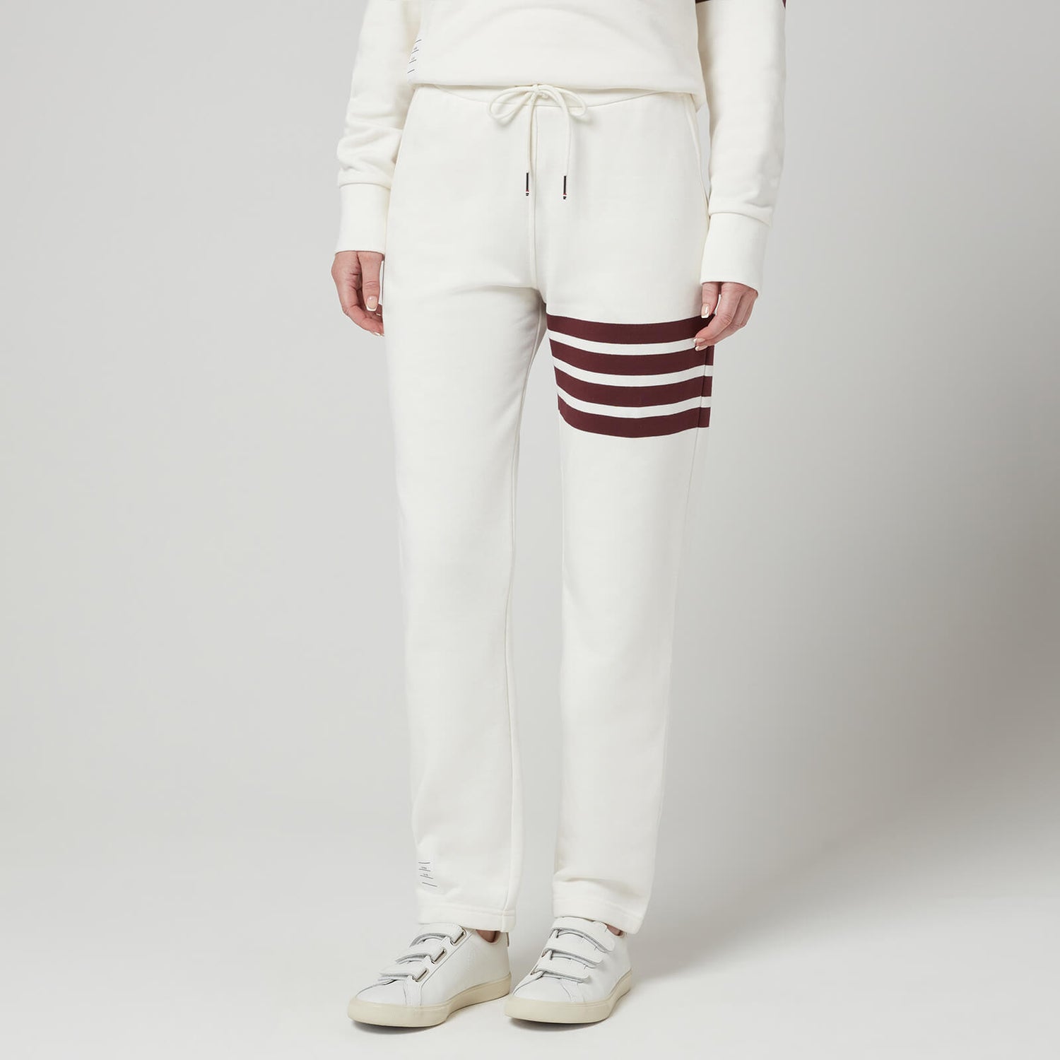 Thom Browne Women's Straight Leg 4-bar Sweatpants - White