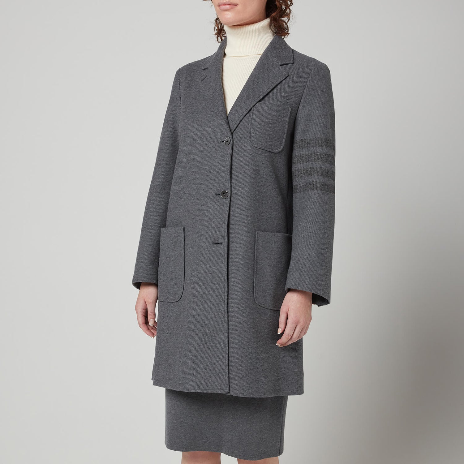 Thom Browne Women's Sack Over Coat - Med Grey