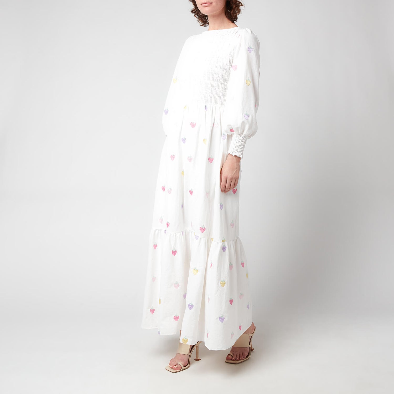 Olivia Rubin Women's Sadie Embroidered Cotton Midi Dress - White - UK 10