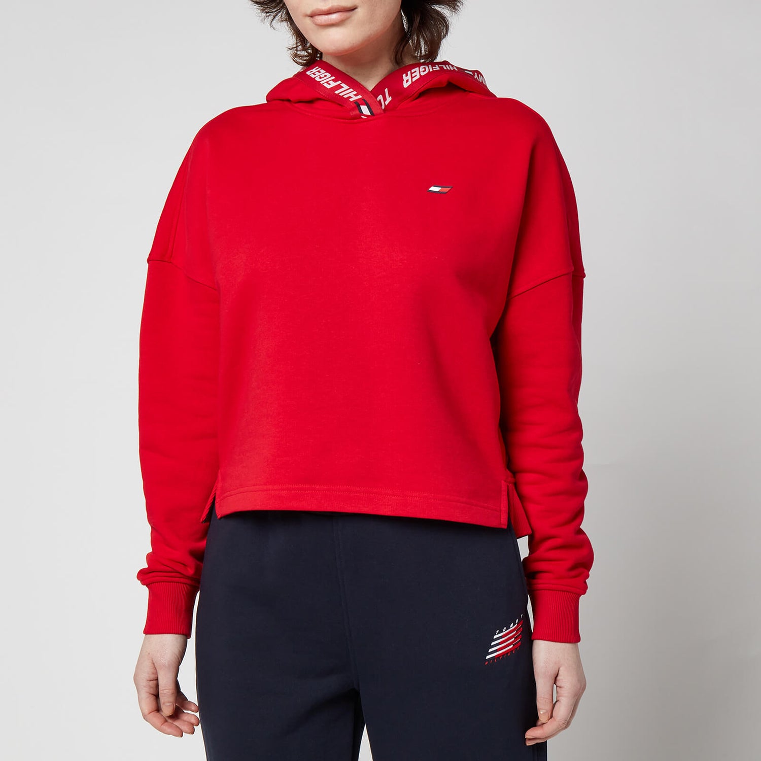 Tommy Sport Women's Regular Tape Hoodie - Primary Red