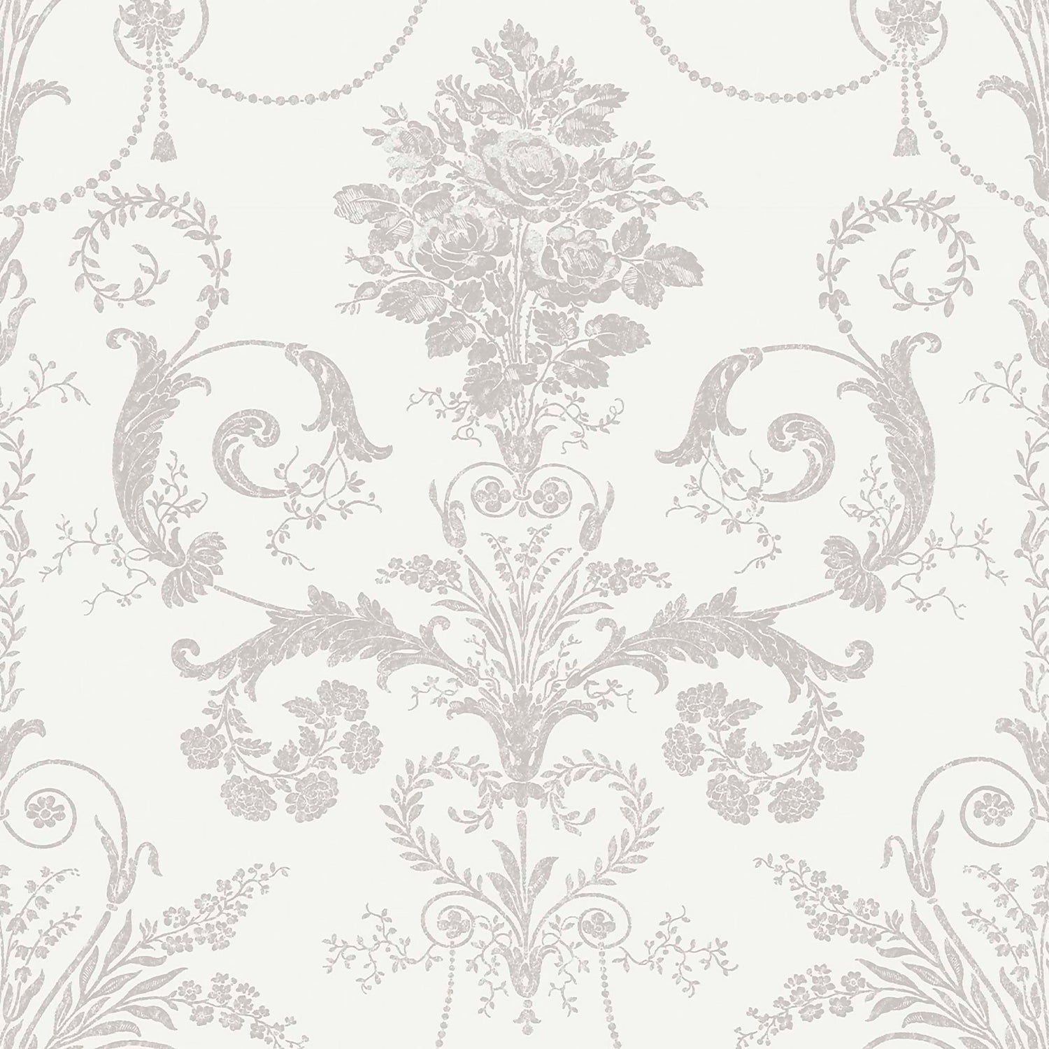 Grandeco Quartz Plain Grey Wallpaper | Homebase