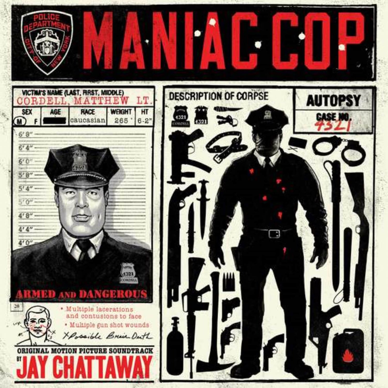 Ship To Shore - Maniac Cop (Original Motion Picture Soundtrack) LP (Rood)