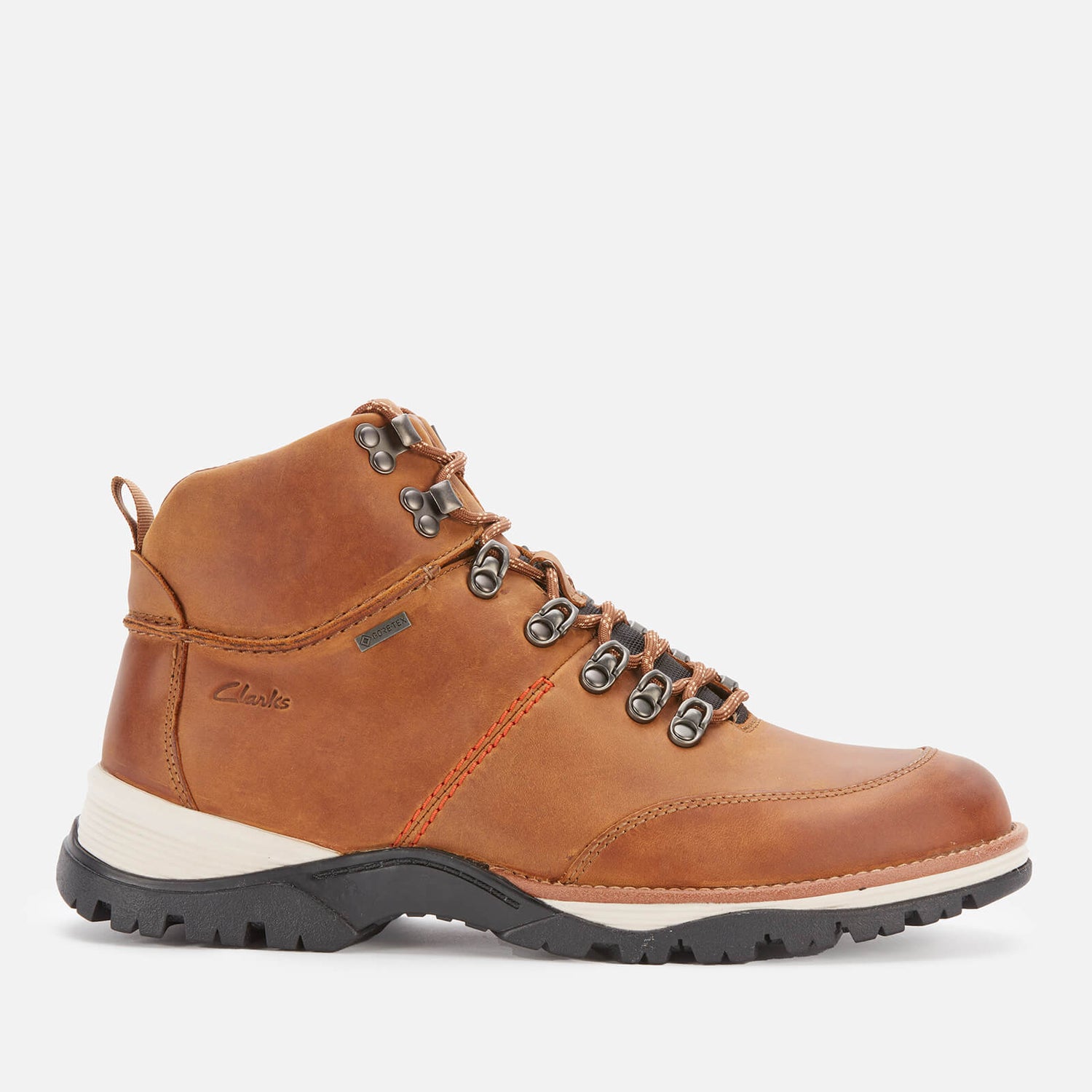 Clarks Men's Topton Pine Goretex Hiking Style Boots - Cognac - UK 7