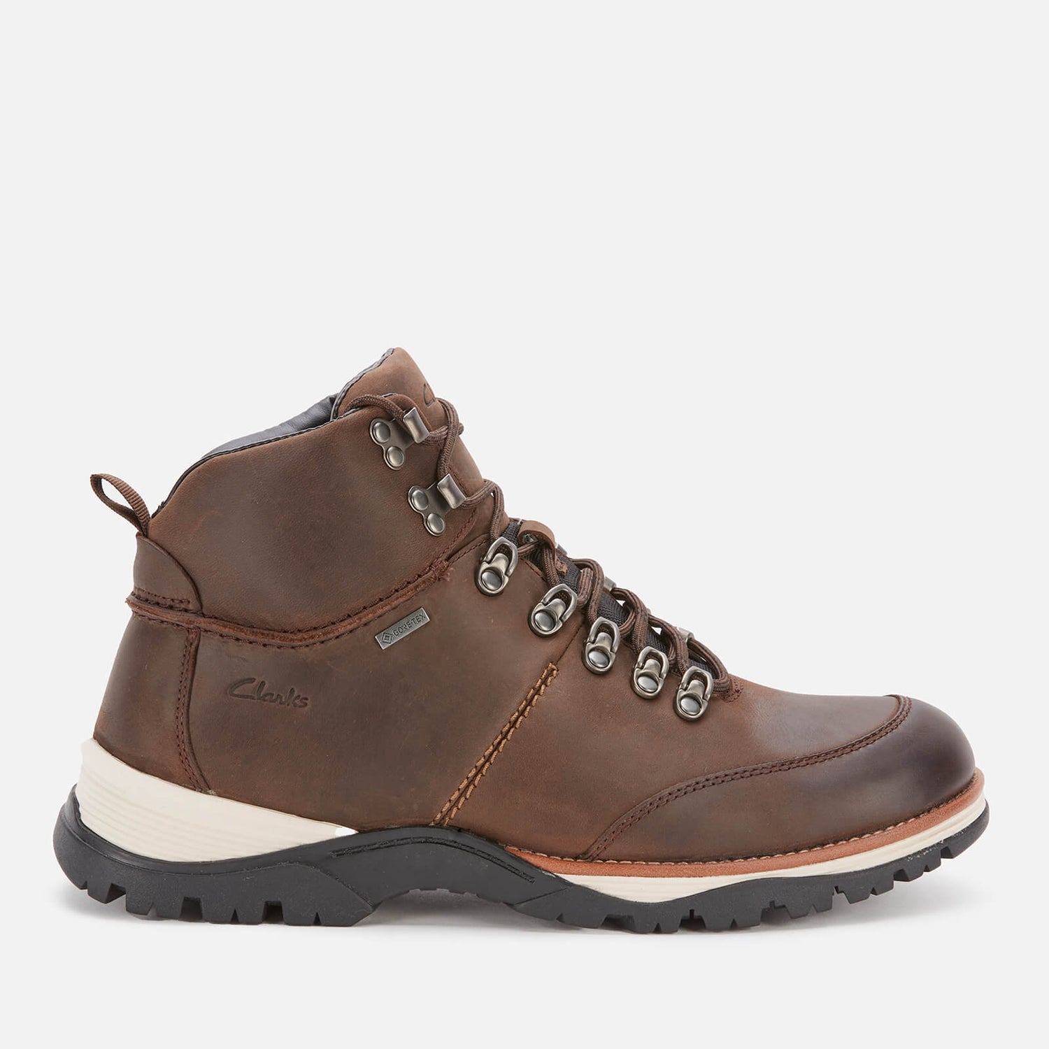 Clarks Men's Topton Pine Goretex Hiking Style Boots - Dark Brown - UK 7