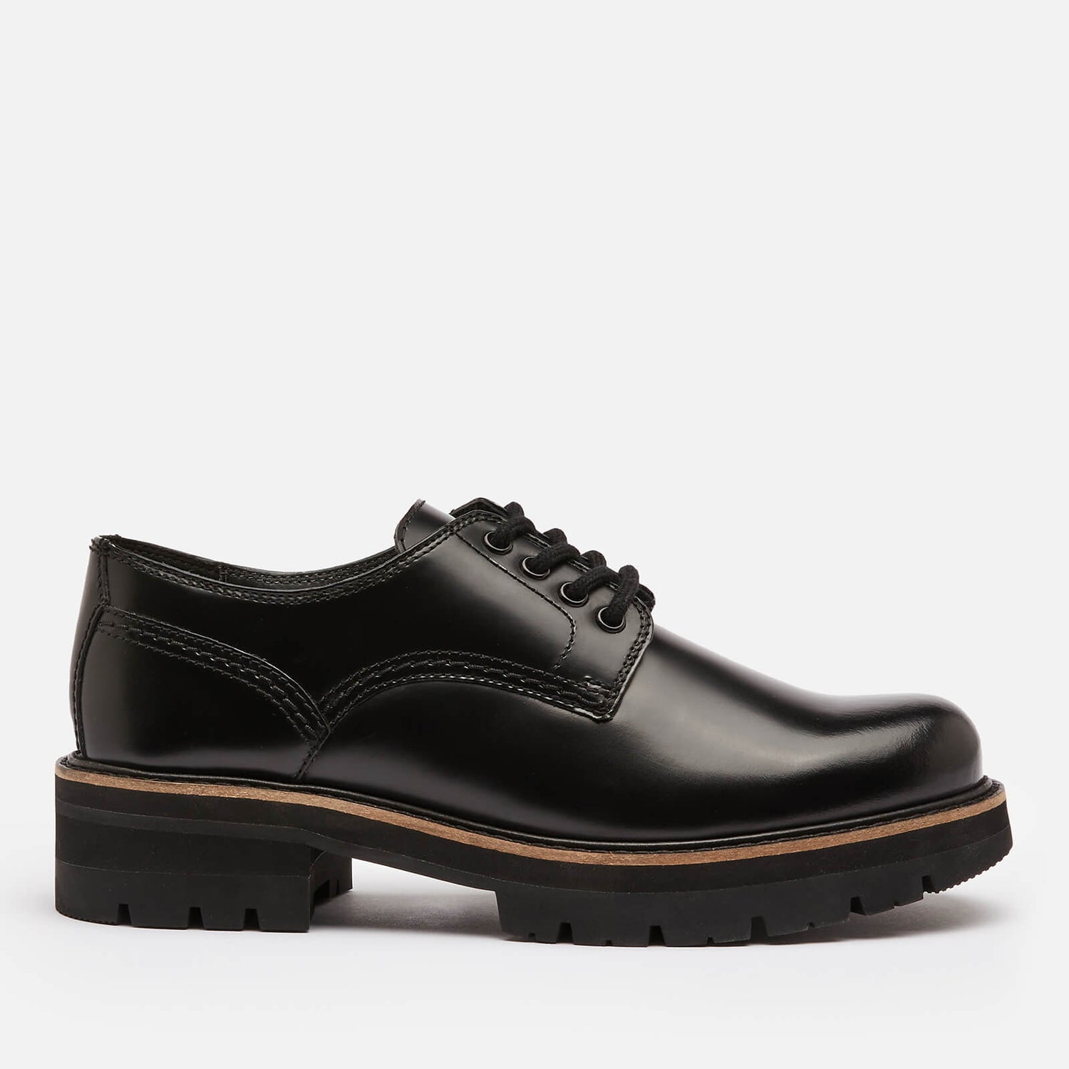 Clarks Women's Orianna Leather Chunky Derby Shoes - Black