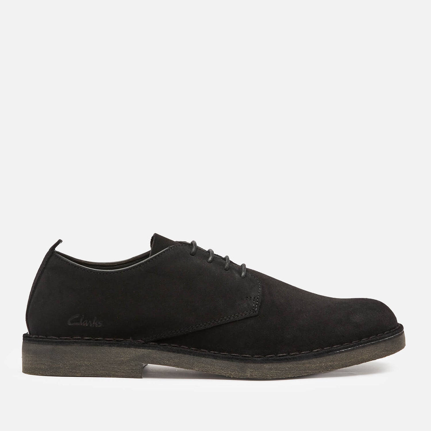 Clarks Men's Desert London 2 Suede Derby Shoes - Black