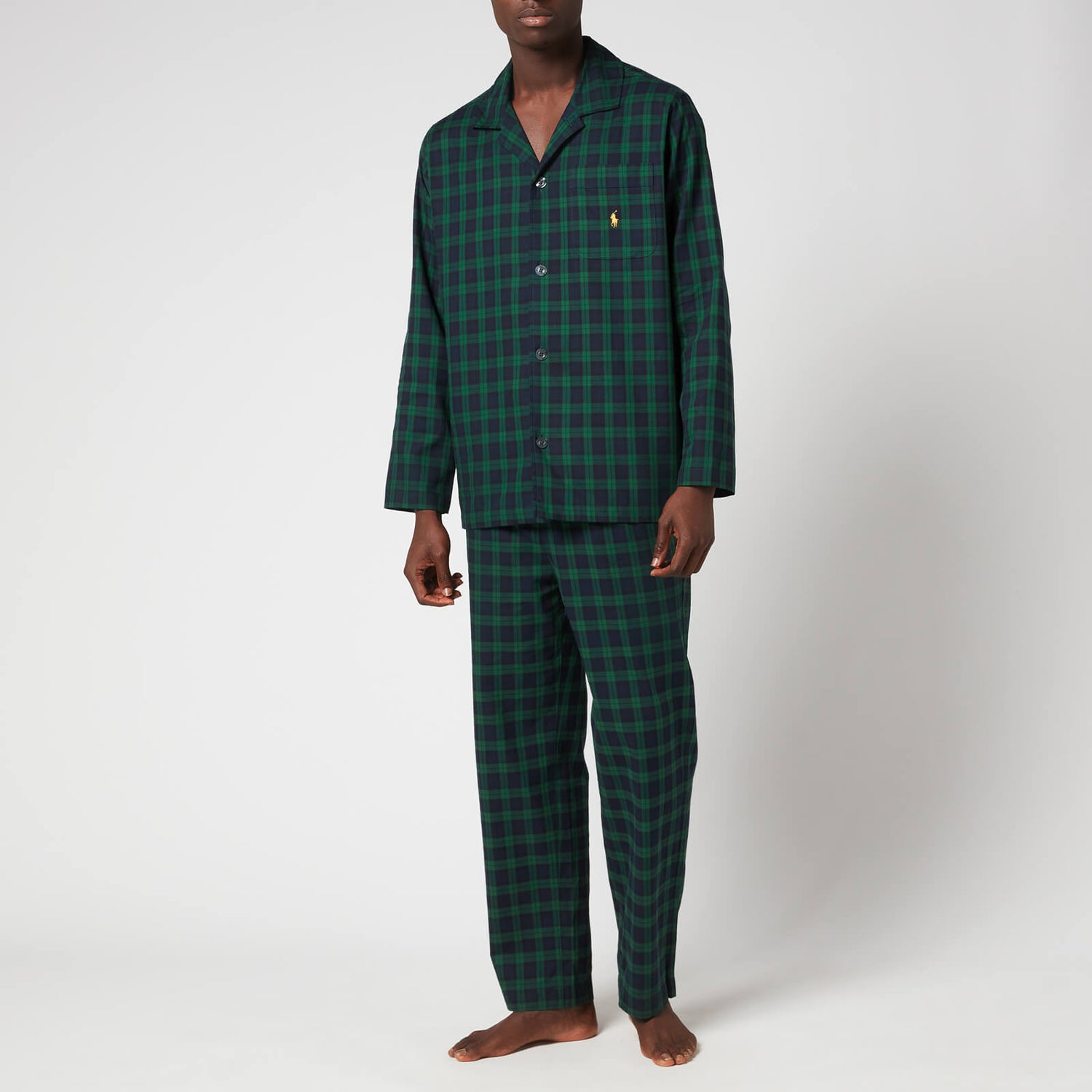 Polo Ralph Lauren Men's Long Sleeve Pajama Set - Navy/Green Plaid