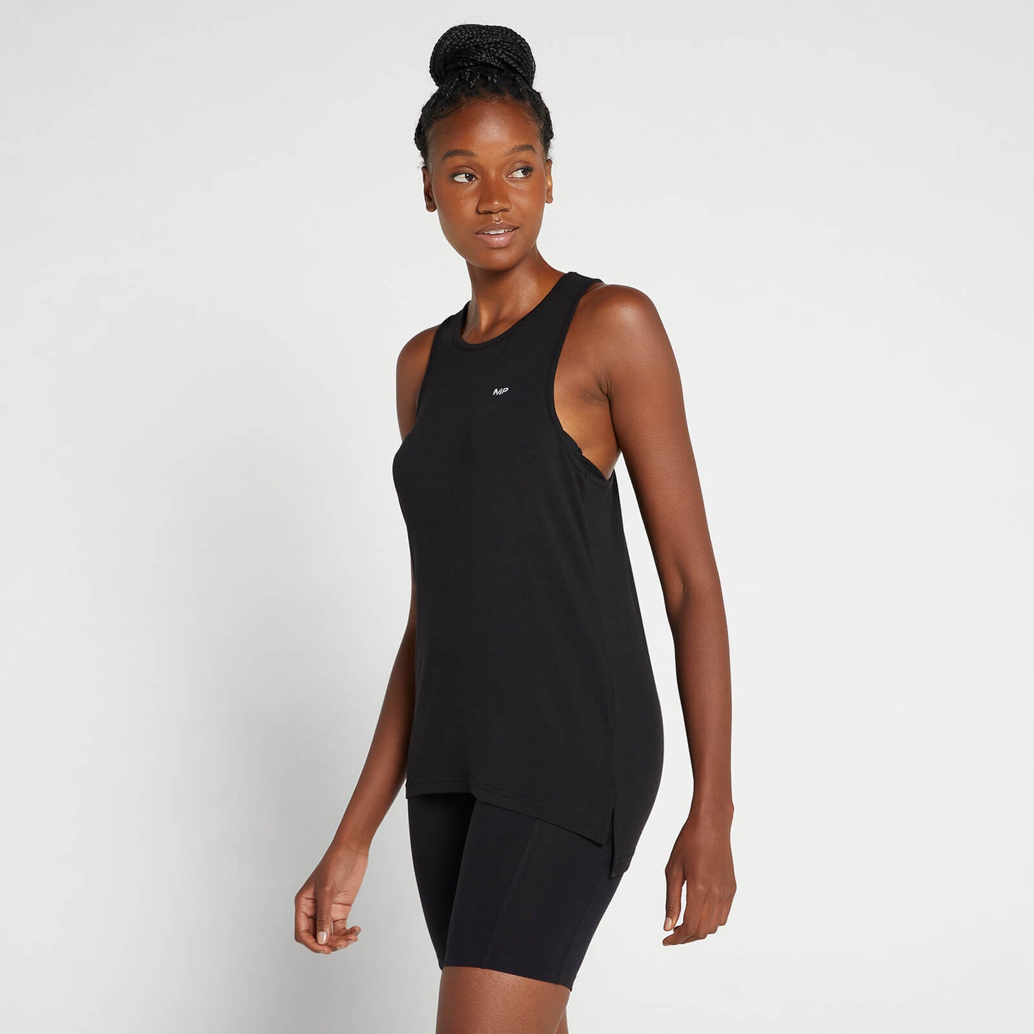 Camiseta sin mangas con espalda nadadora Composure para mujer de MP - Negro - XXS