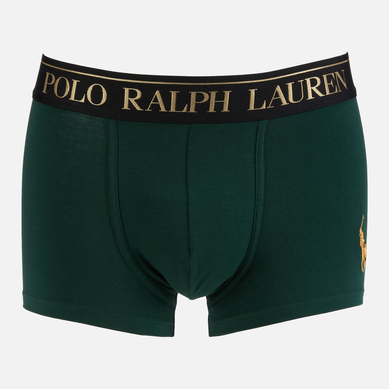 Polo Ralph Lauren Men's Solid Trunk Boxer Shorts - College Green Gold PP