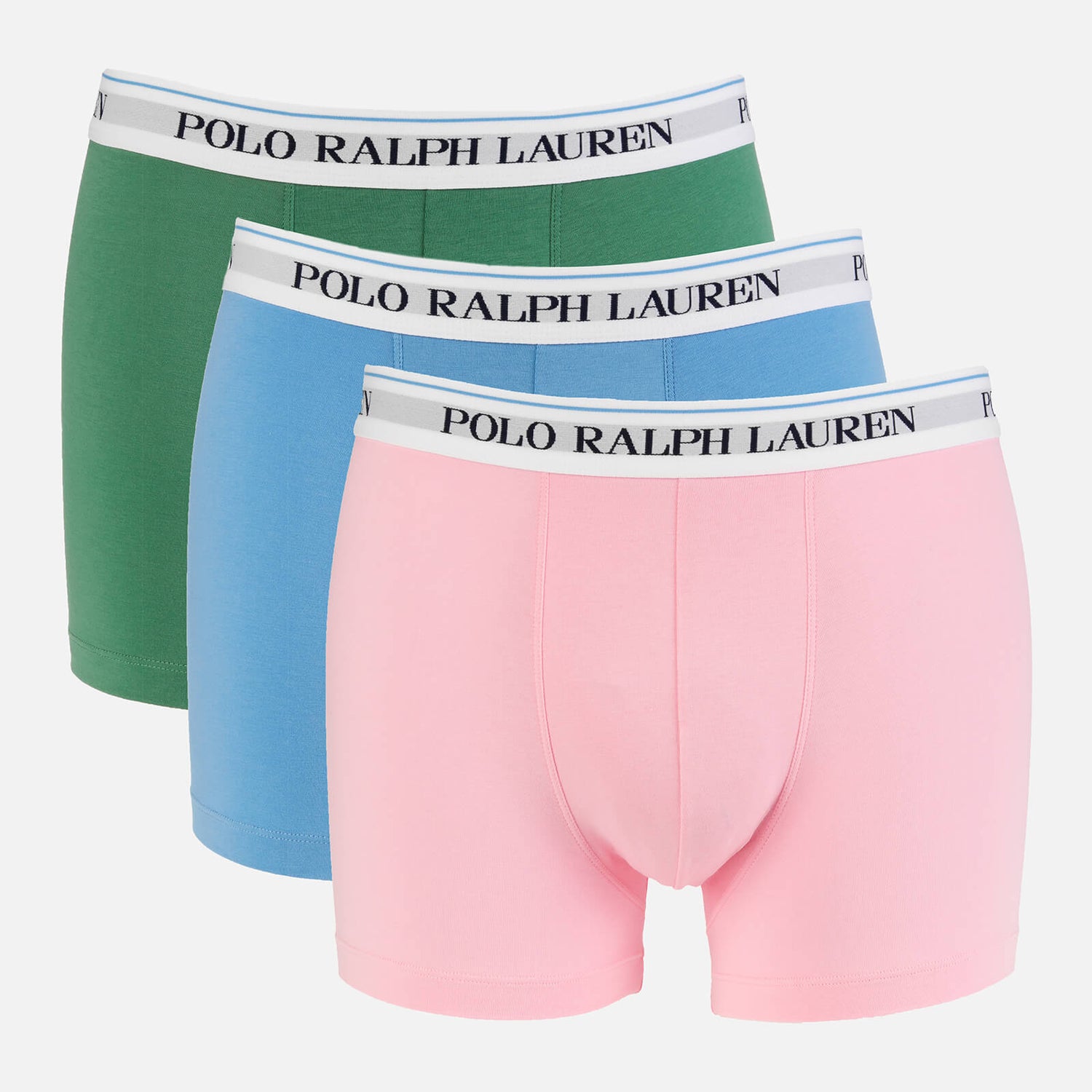 Polo Ralph Lauren Men's 3-Pack Classic Trunk Boxer Shorts - Green/Rose/Blue