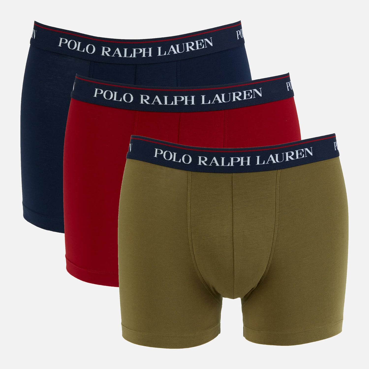 Polo Ralph Lauren Men's 3-Pack Classic Trunk Boxer Shorts - Navy/Red/Olive