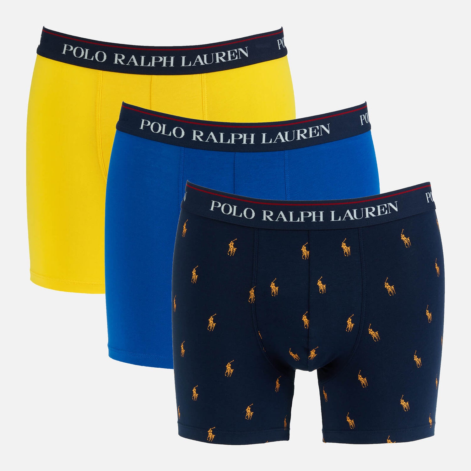Polo Ralph Lauren Men's 3-Pack Boxer Briefs - Royal/Navy AOP/Yellow
