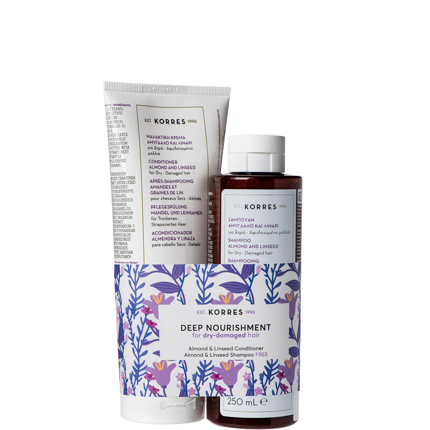 KORRES Almond & Linseed Kit Conditioner and Shampoo Duo