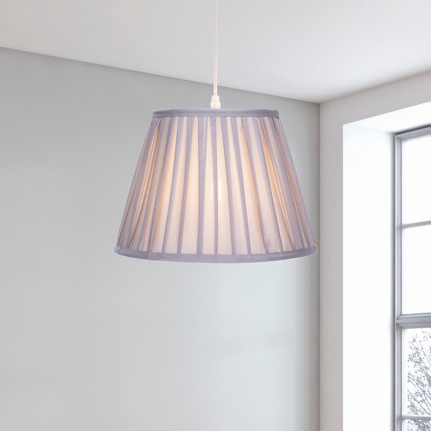Homebase top grey lampshade