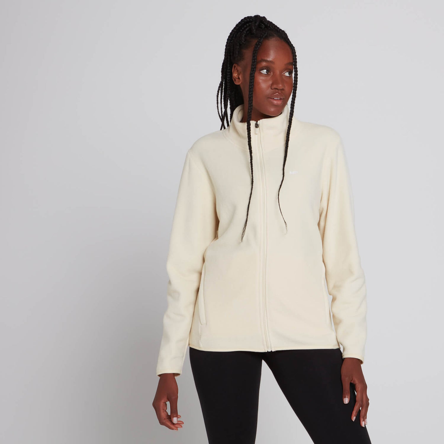 MP Essential Fleece Zip Through Jacket til kvinder - Ecru MYPROTEIN™