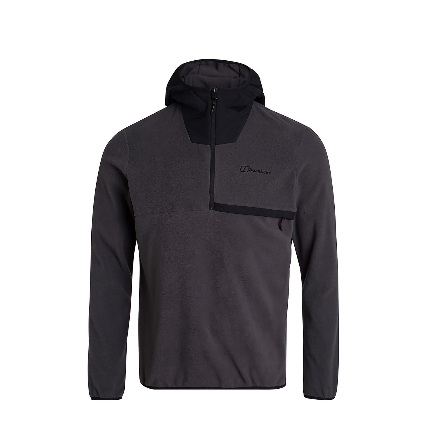 Men s Aslam Hooded Half Zip Fleece Grey Berghaus
