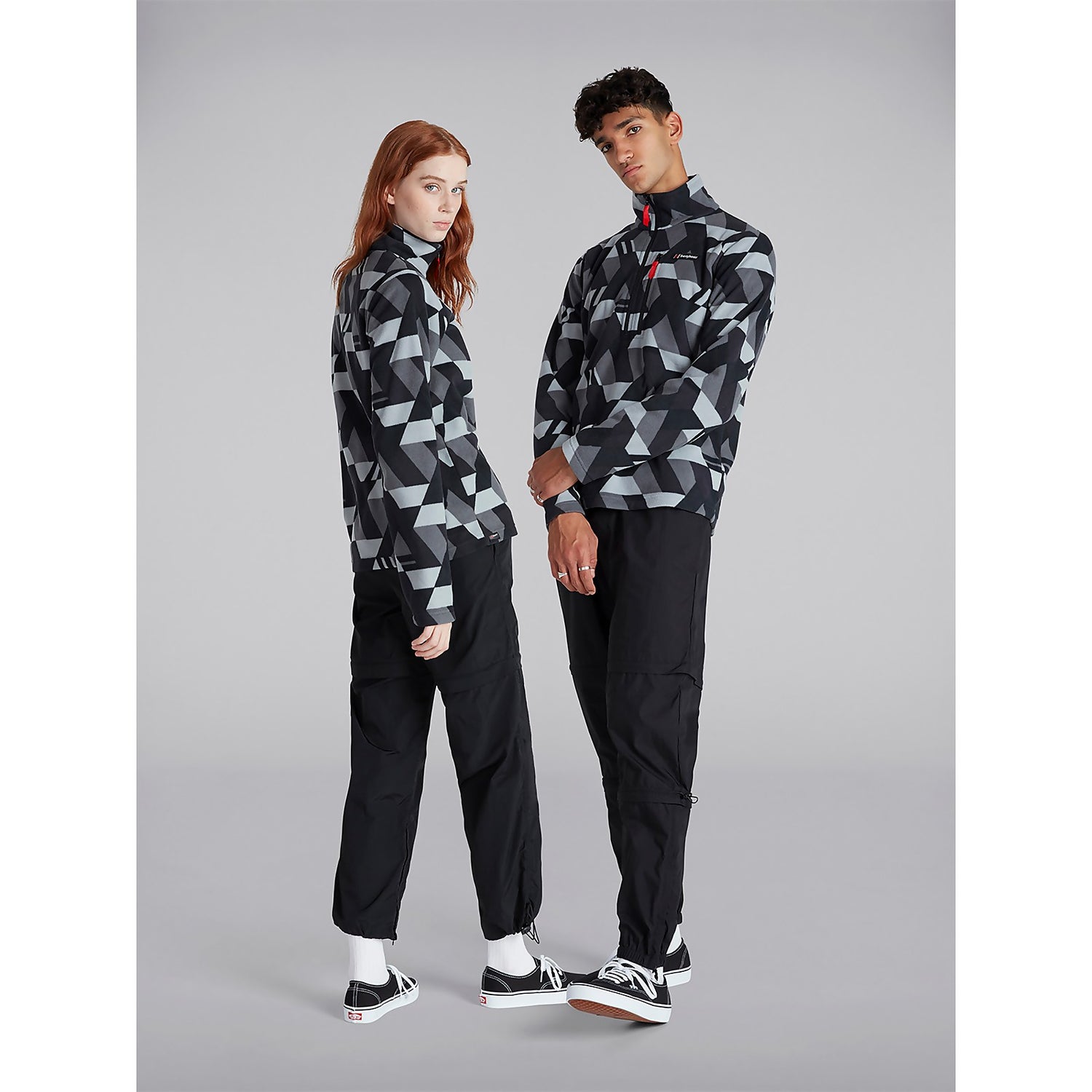 Unisex prism printed hot sale half zip fleece