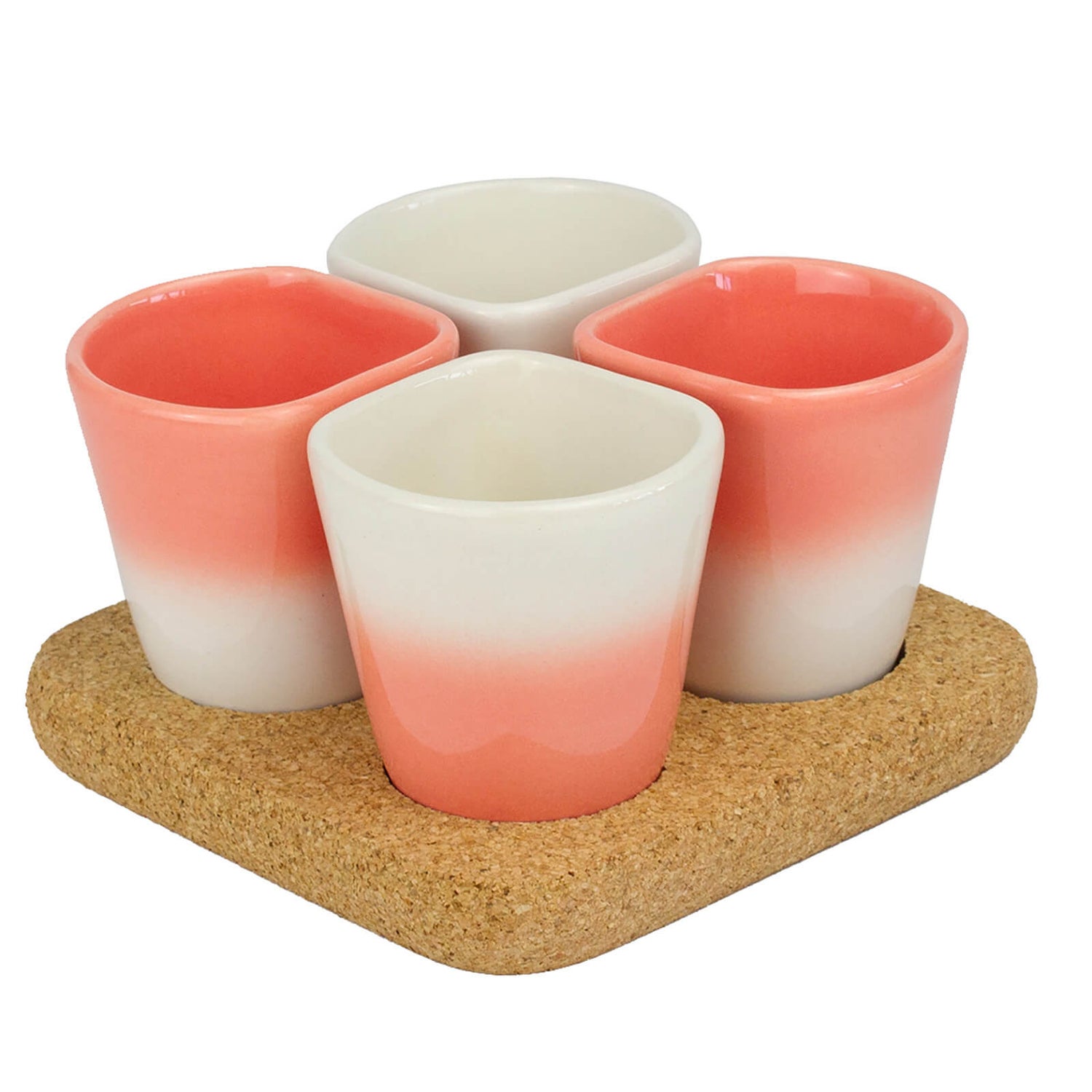 Dedal Copus Ceramic Cups - Coral Gradient
