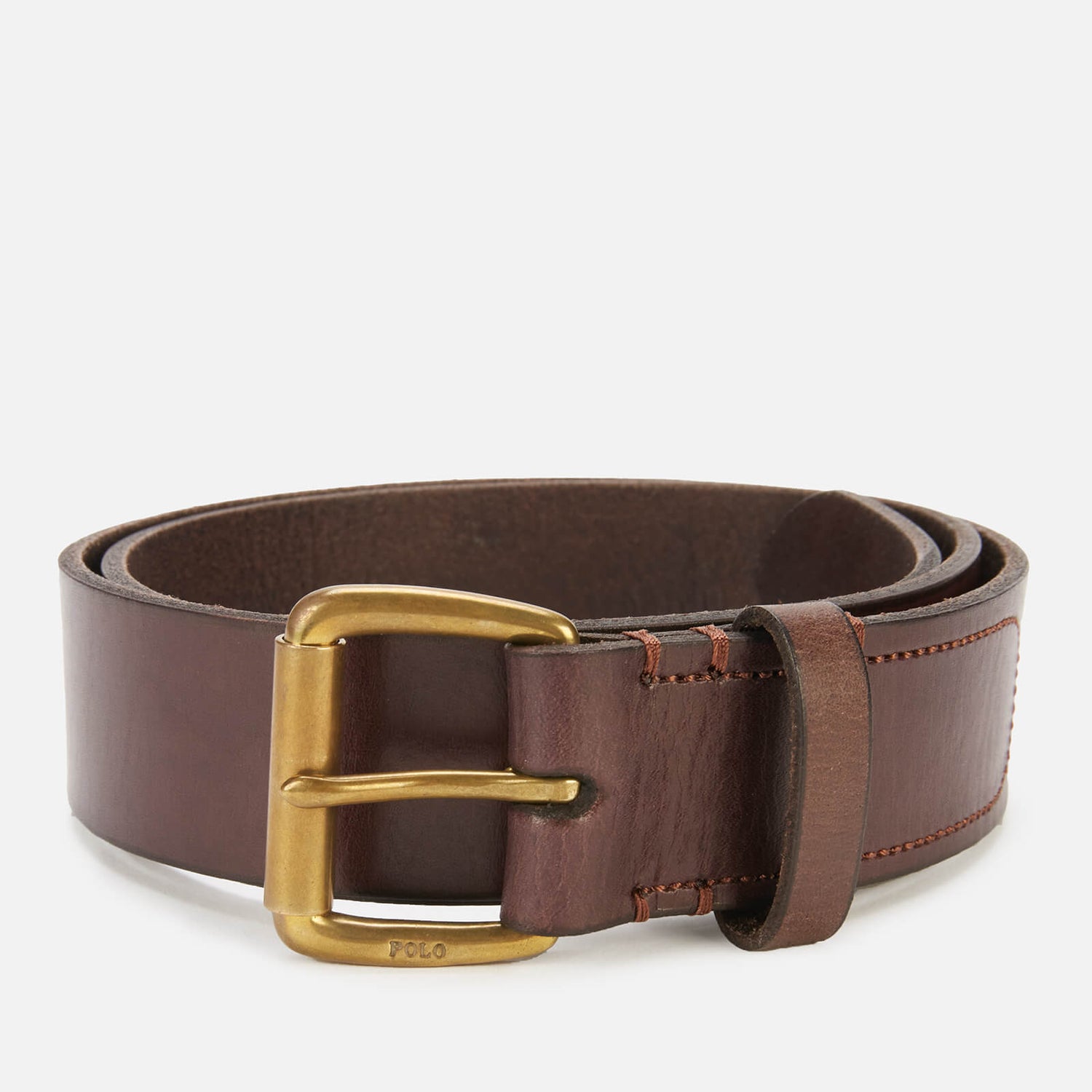 Polo Ralph Lauren Men's PP Charm Casual Tumbled Leather Belt - Brown - W32