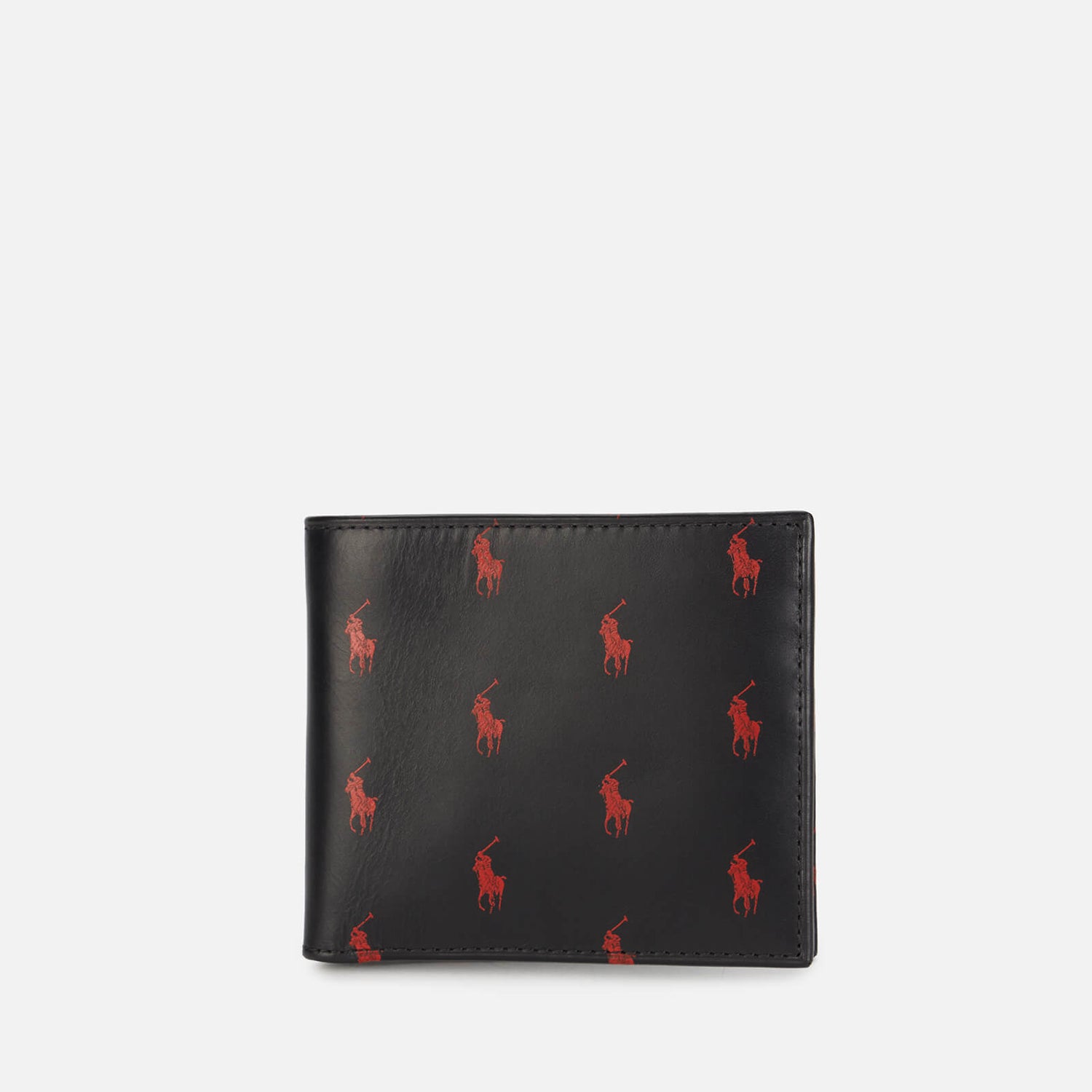Polo Ralph Lauren Men's All Over Print Bifold Wallet - Black/Red