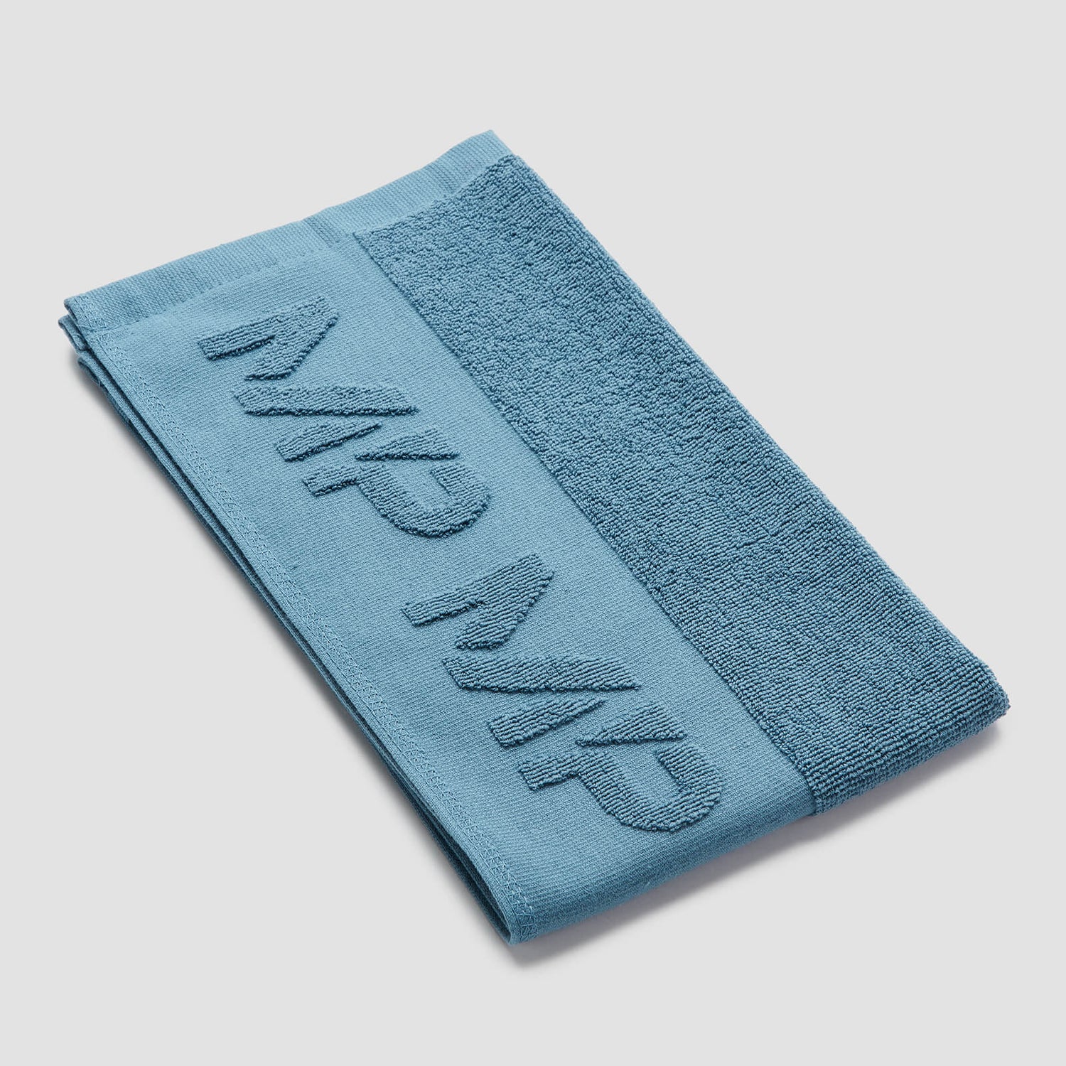 Полотенце для рук с логотипом MP, серо-голубое