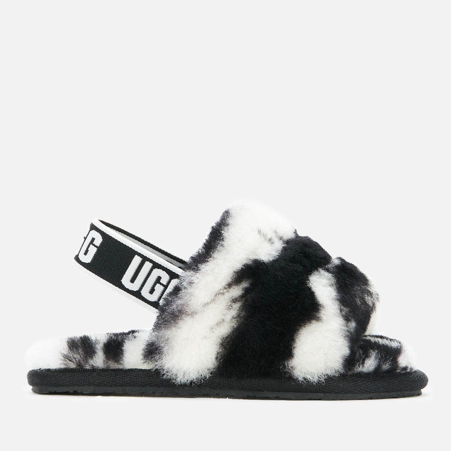 UGG Toddlers' Fluff Yeah Slide Marble Slippers - Black