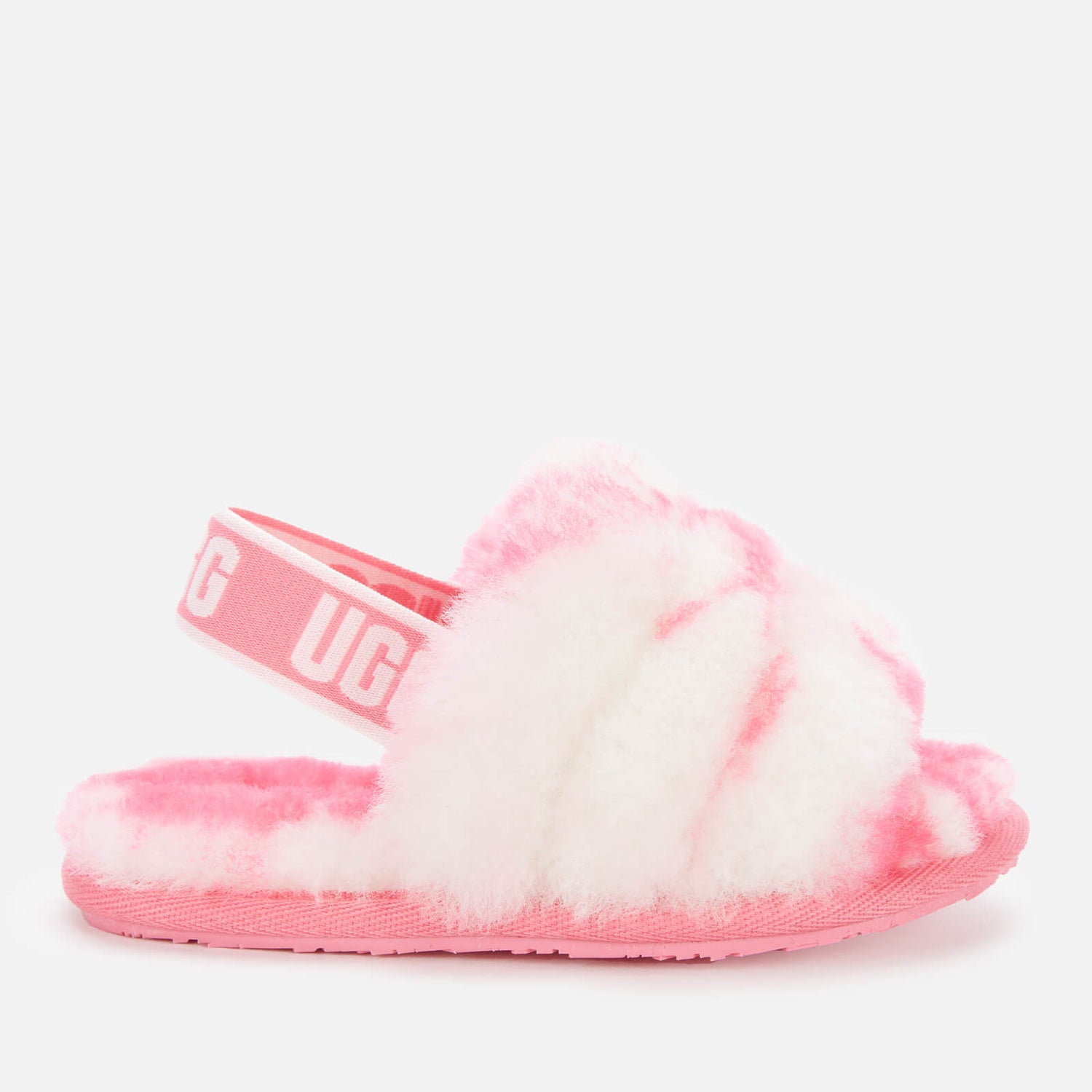 UGG Toddlers' Fluff Yeah Slide Marble Slippers - Pink - UK 5 Toddler