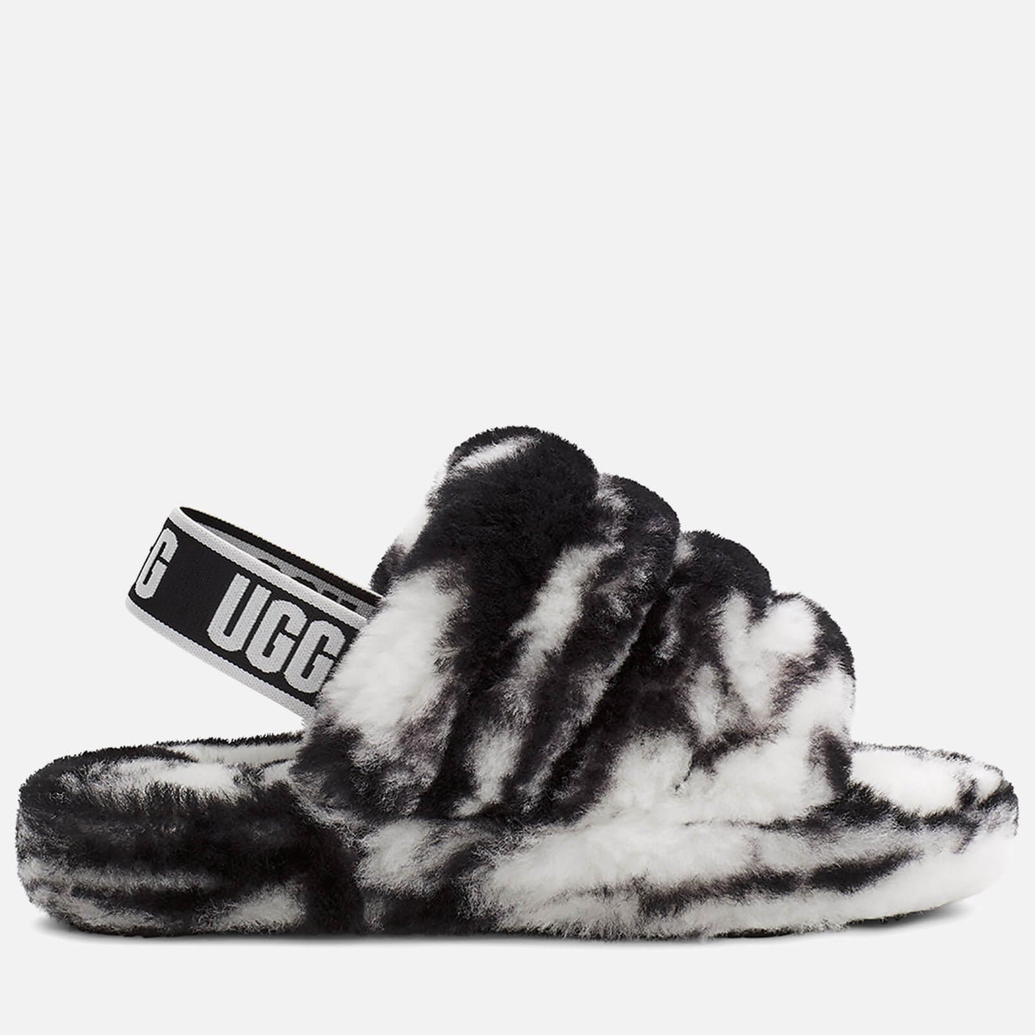 UGG Kids' Fluff Yeah Slide Marble Slippers - Black