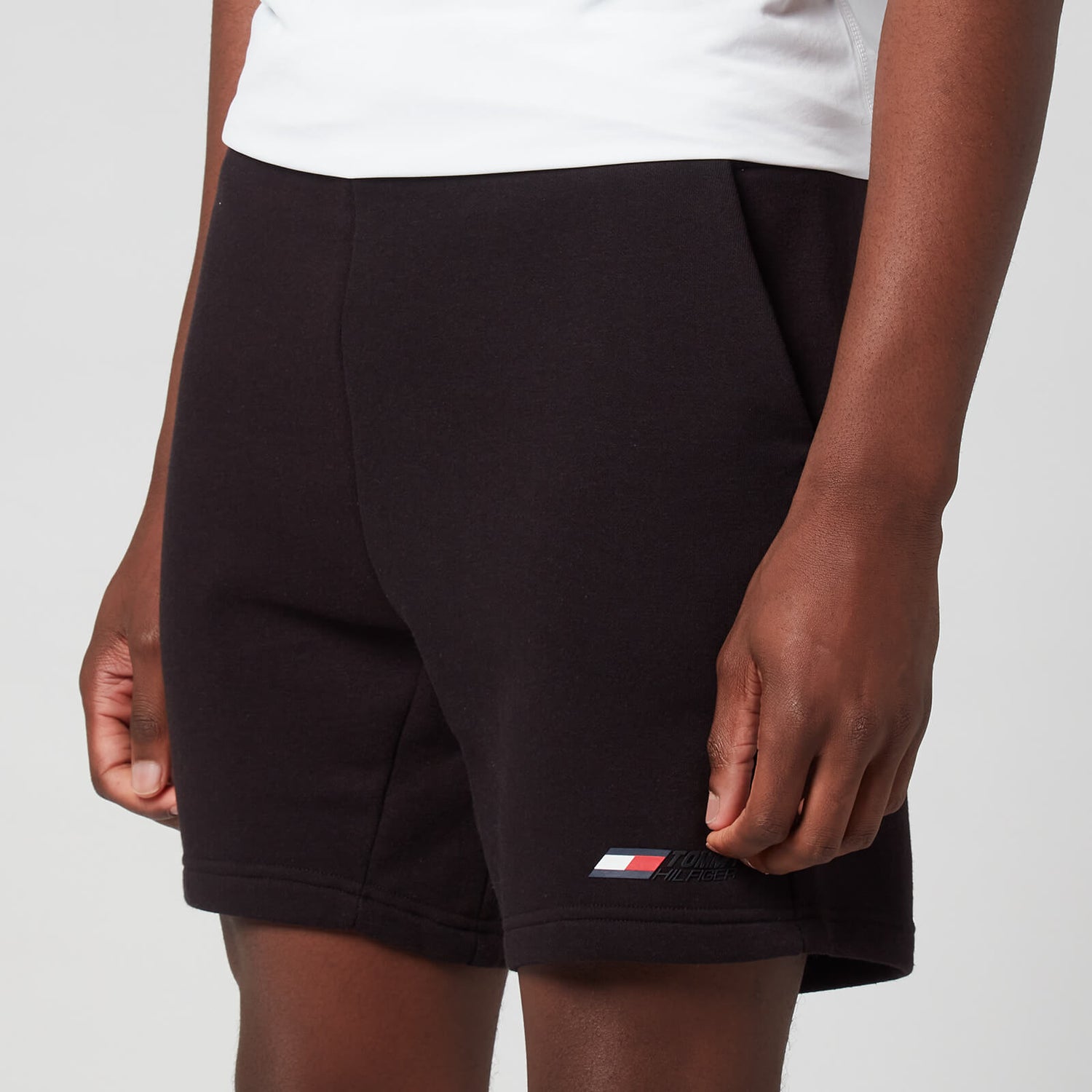 Tommy Sport Men's Logo Fleece Shorts - Black
