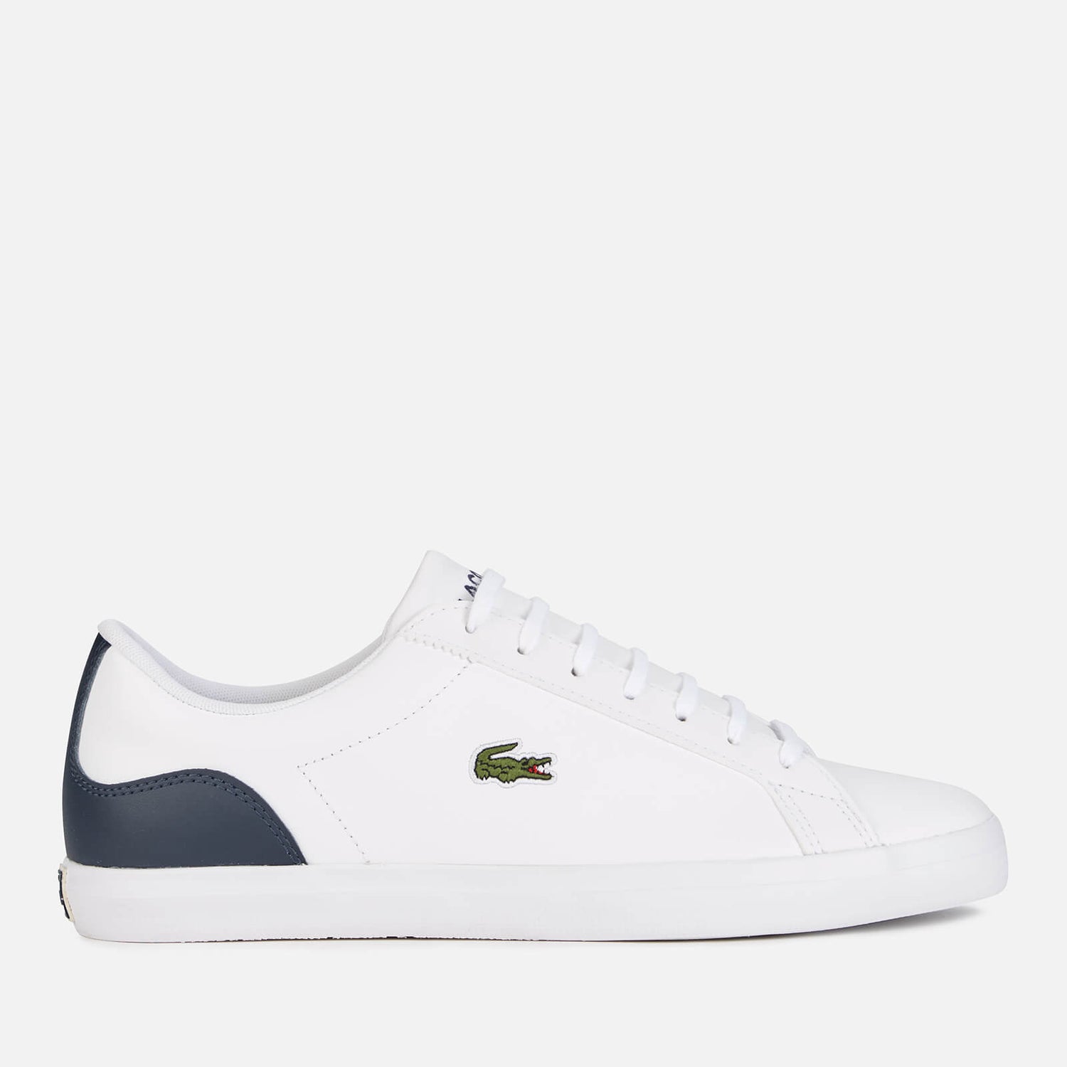 Lacoste Men's Lerond Bl21 1 Leather Vulcanised Trainers - White/Navy
