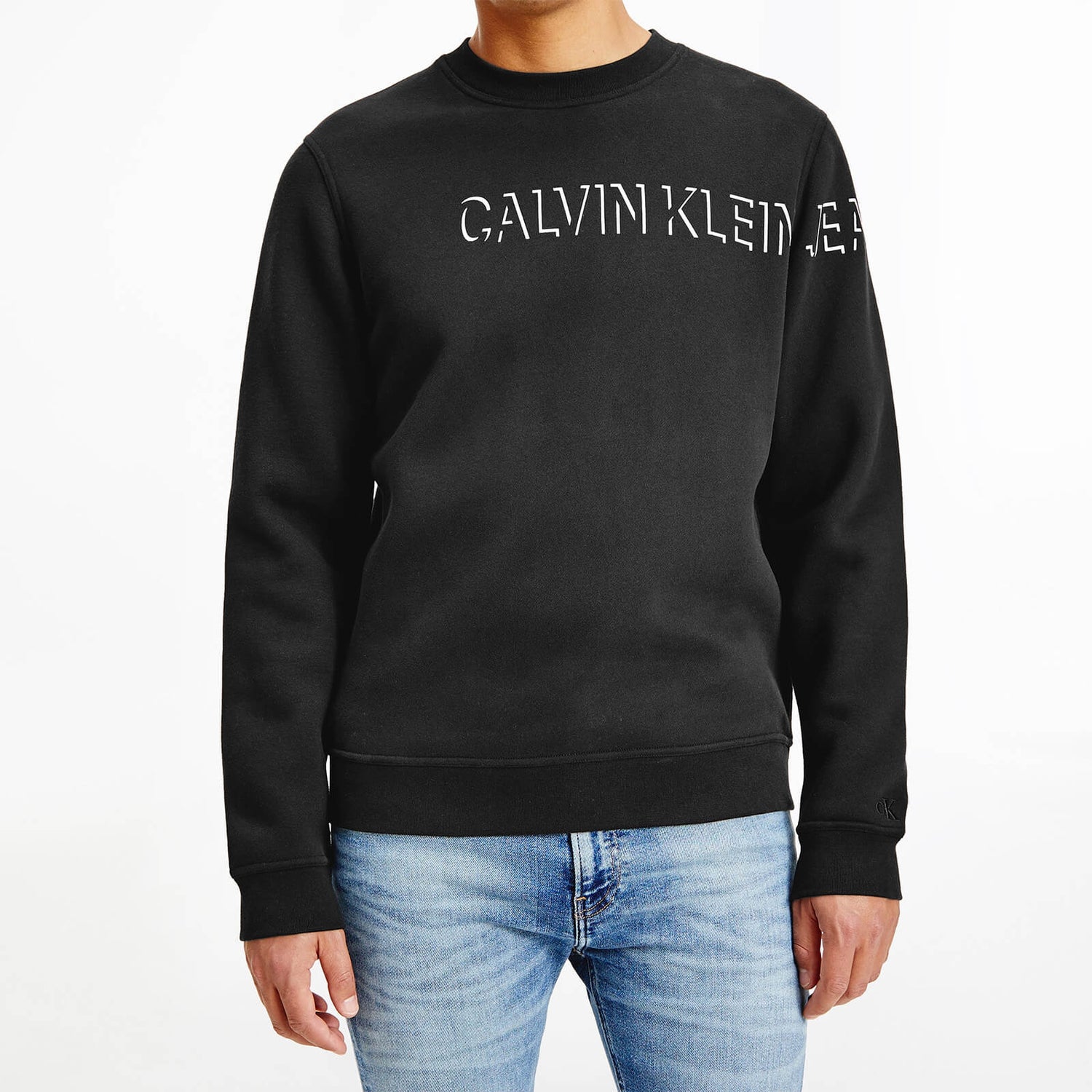 Calvin Klein Jeans Men's Shadow Logo Crewneck Sweatshirt - CK Black - S