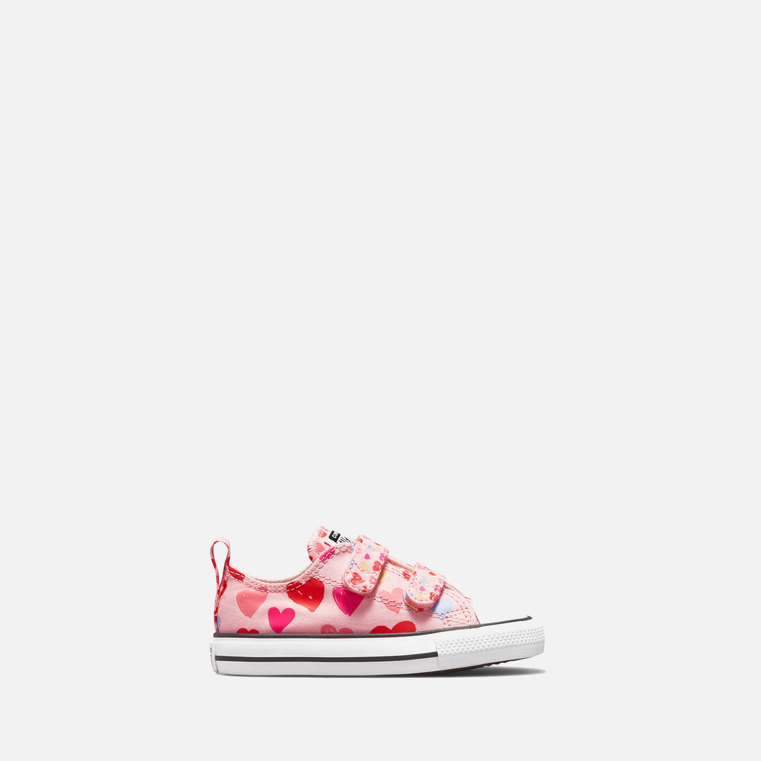 Converse Toddlers' Chuck Taylor All Star 2V Heart Print Trainers - Storm Pink/Natural Ivory