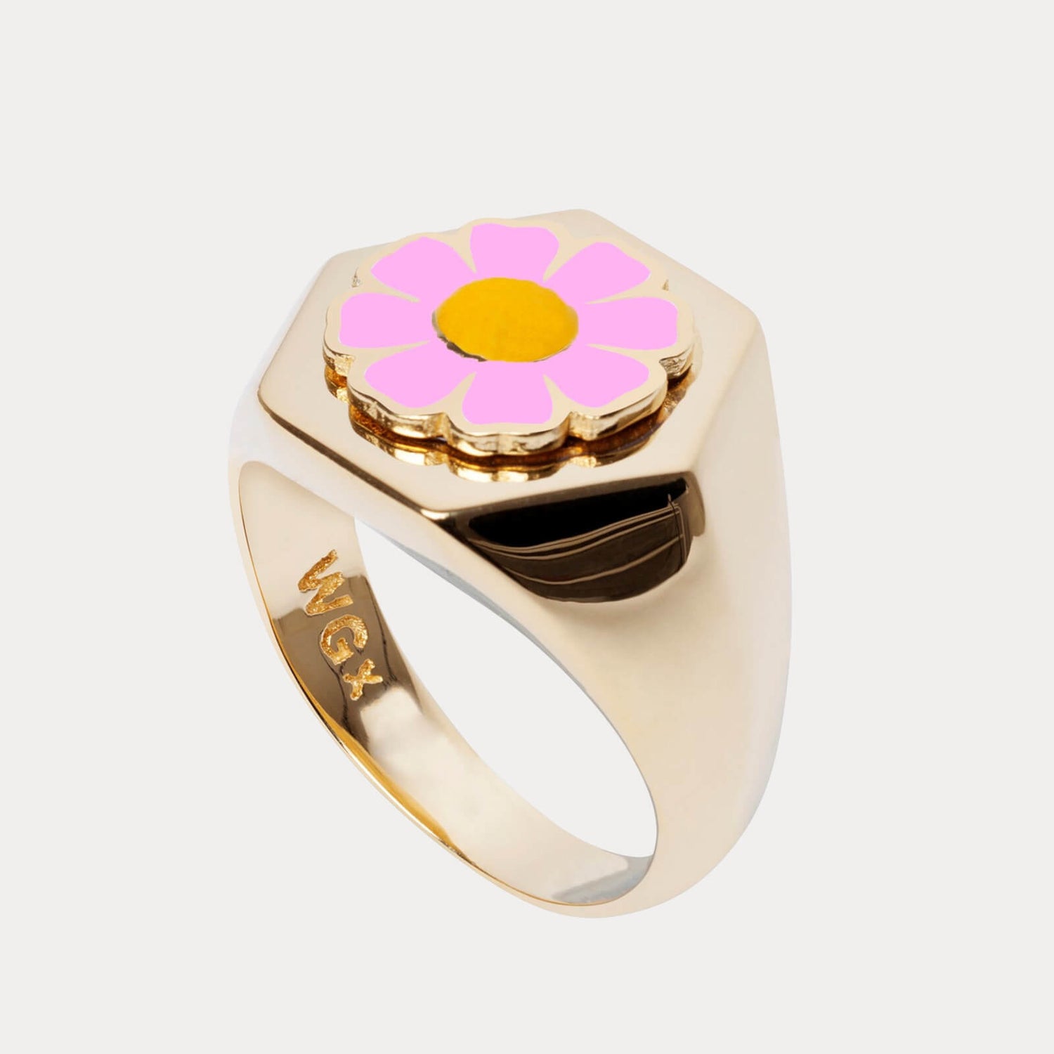 Wilhelmina Garcia Women's Gold Daisy Ring - Pink
