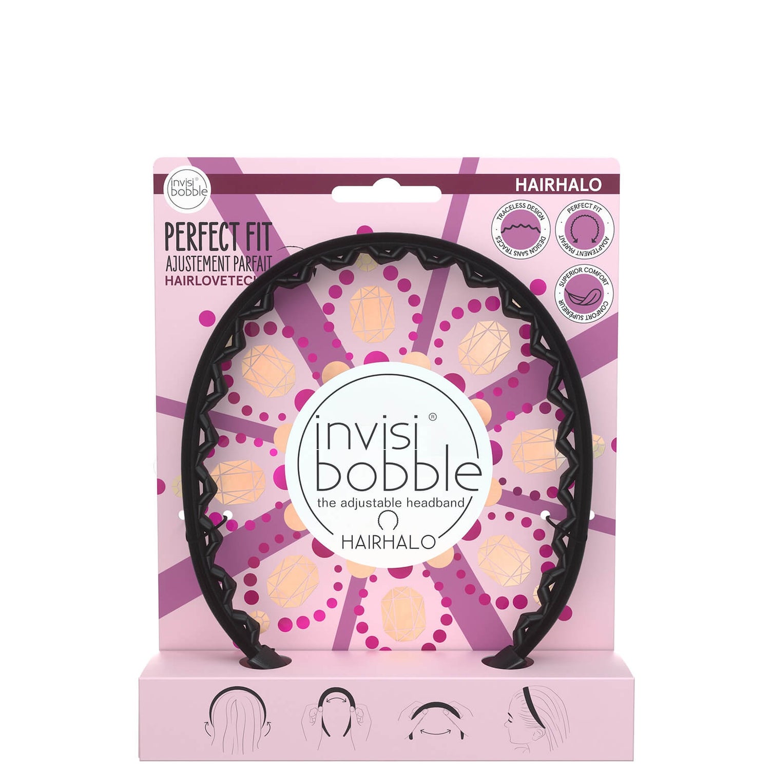 invisibobble British Royal Hairhalo Stort justerbart hodebånd Crown And Glory