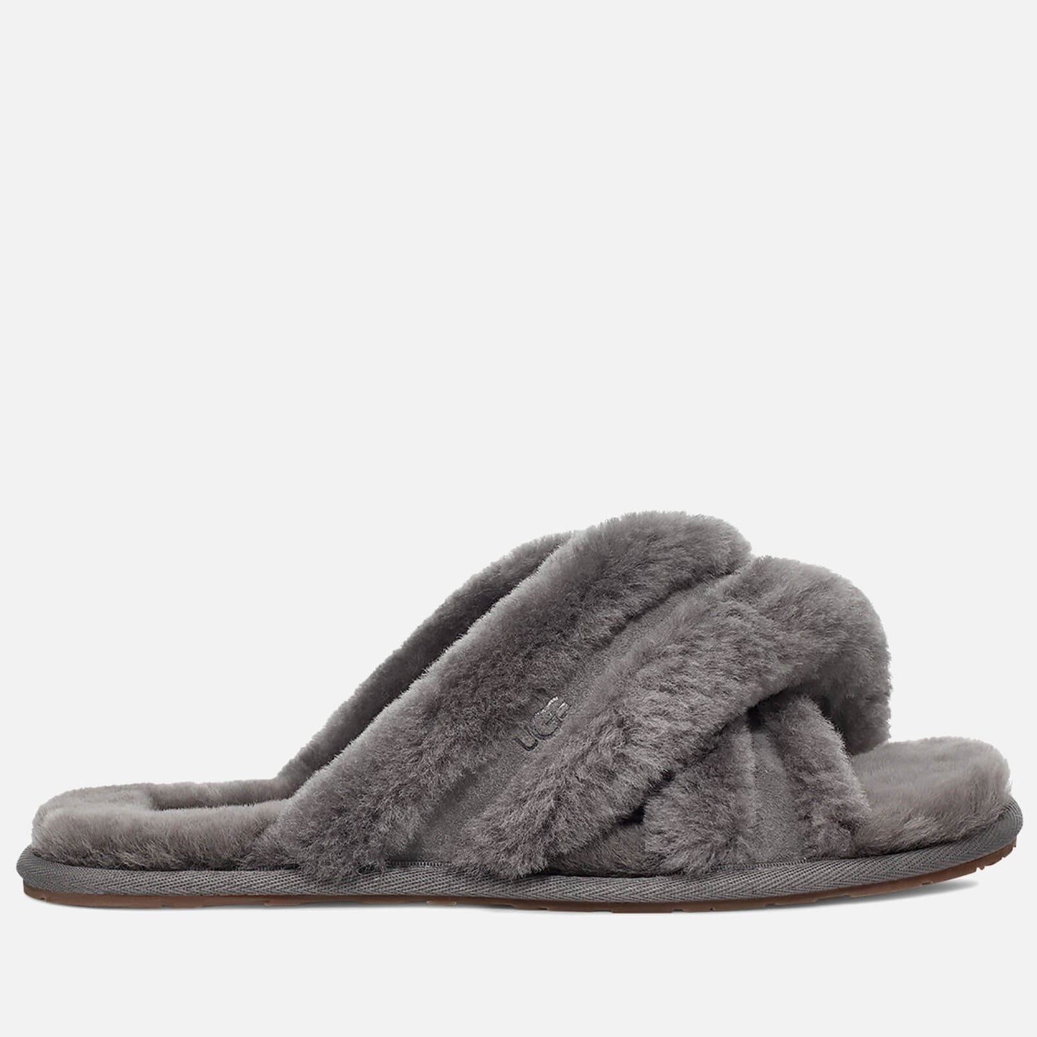 UGG Women's Scuffita Sheepskin Slide Slippers - Charcoal - UK 3