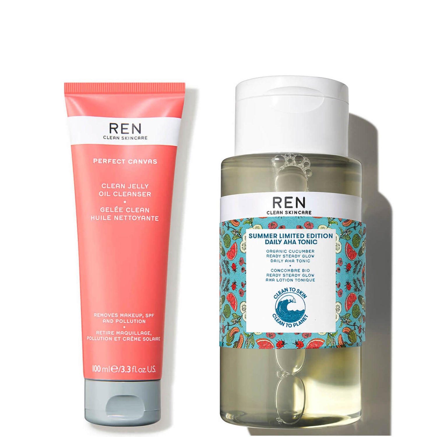 REN Clean Skincare The Cleanse & Tone Kit Nettoyant + Toner